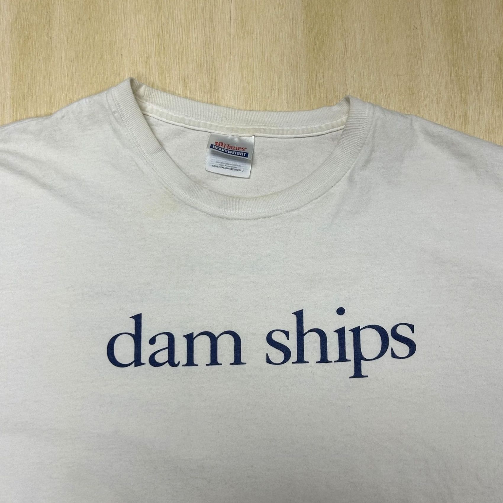Hanes Hanes Shirt Mens 2XL White Heavyweight Nautical Funny Tee T-Shirt Size US XXL / EU 58 / 5 - 2 Thumbnail