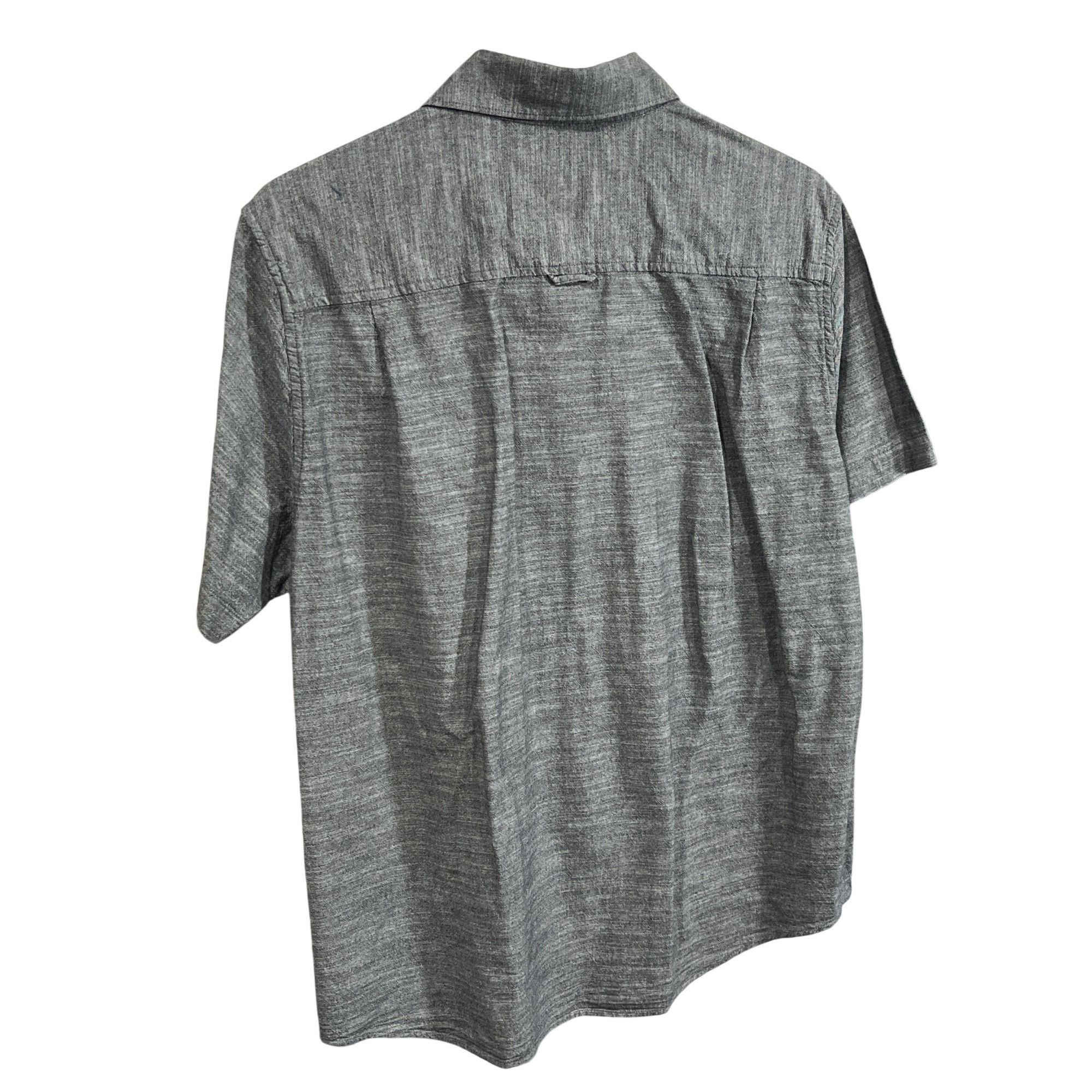 Hurley Hurley Mens Gray Button-Down Shirt XL Short Sleeve Cotton Bl Size US XL / EU 56 / 4 - 2 Thumbnail