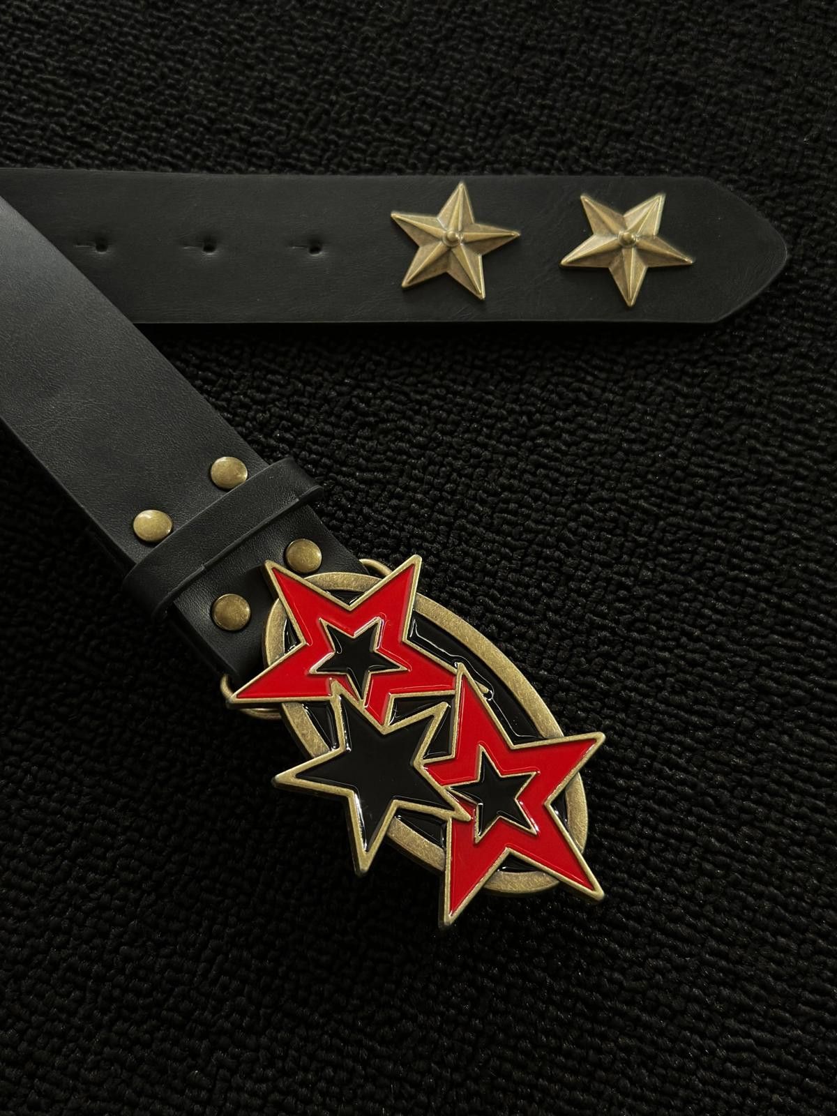 Leather 15-Star Heavy-Work Brocade Belt | Antique Bronze Two-Tone Size ONE SIZE - 8 Thumbnail