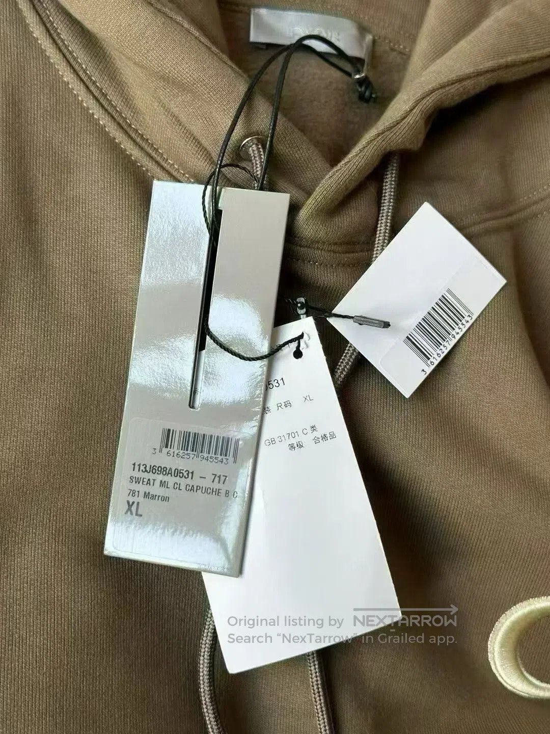 Dior Dior Brown CD Logo Hoodie. Size US XL / EU 56 / 4 - 3 Thumbnail