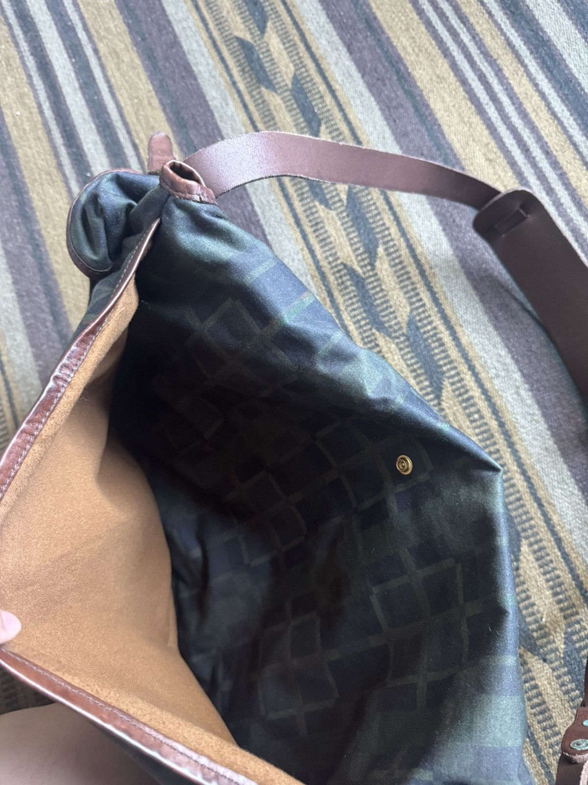 RRL Ralph Lauren Oil Cloth Side Bag Size ONE SIZE - 4 Thumbnail