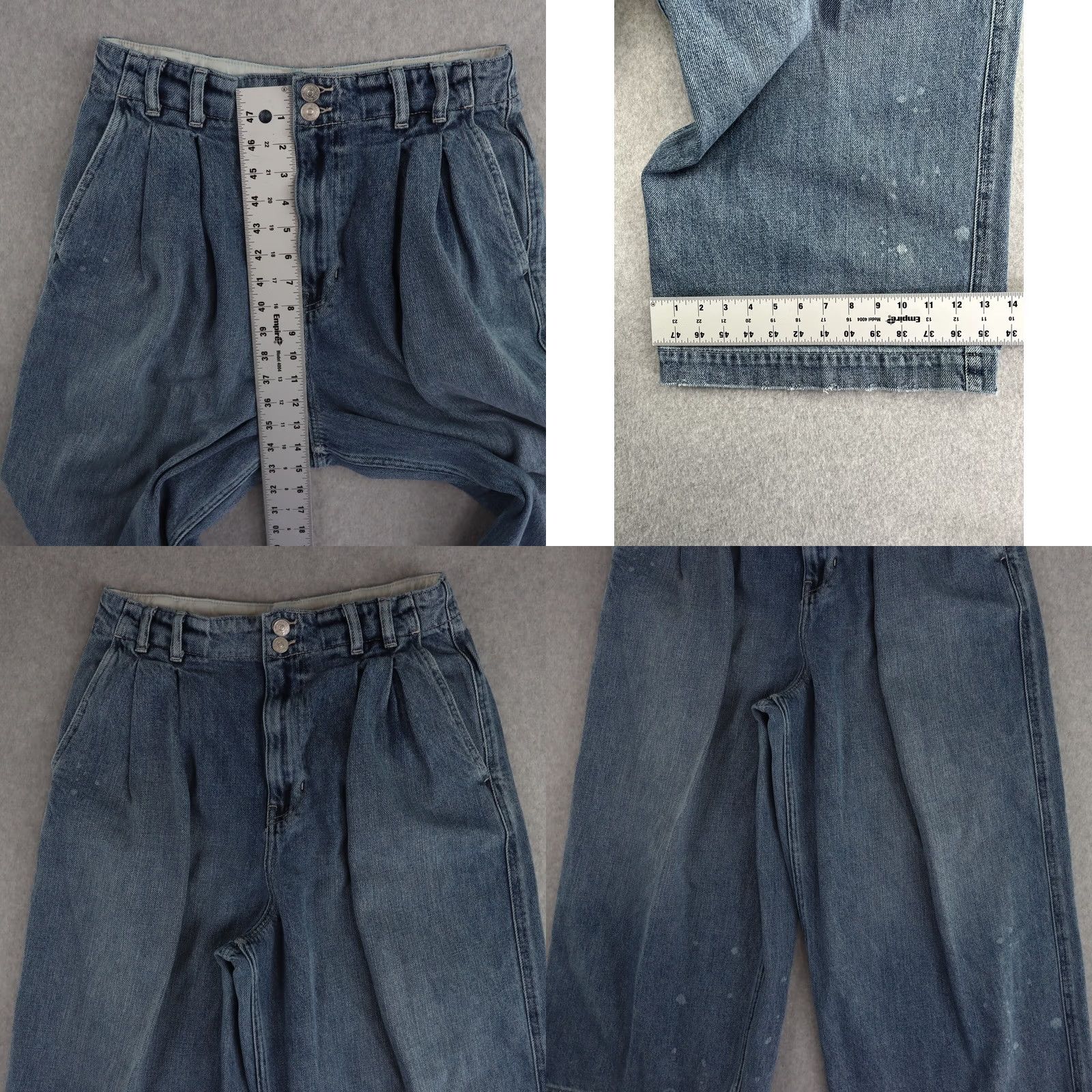 Vintage WE THE FREE Pants Womens Size 30 Denim Track Wide Leg Light Blue 30x25 Size 30" / US 8 / IT 44 - 8 Thumbnail