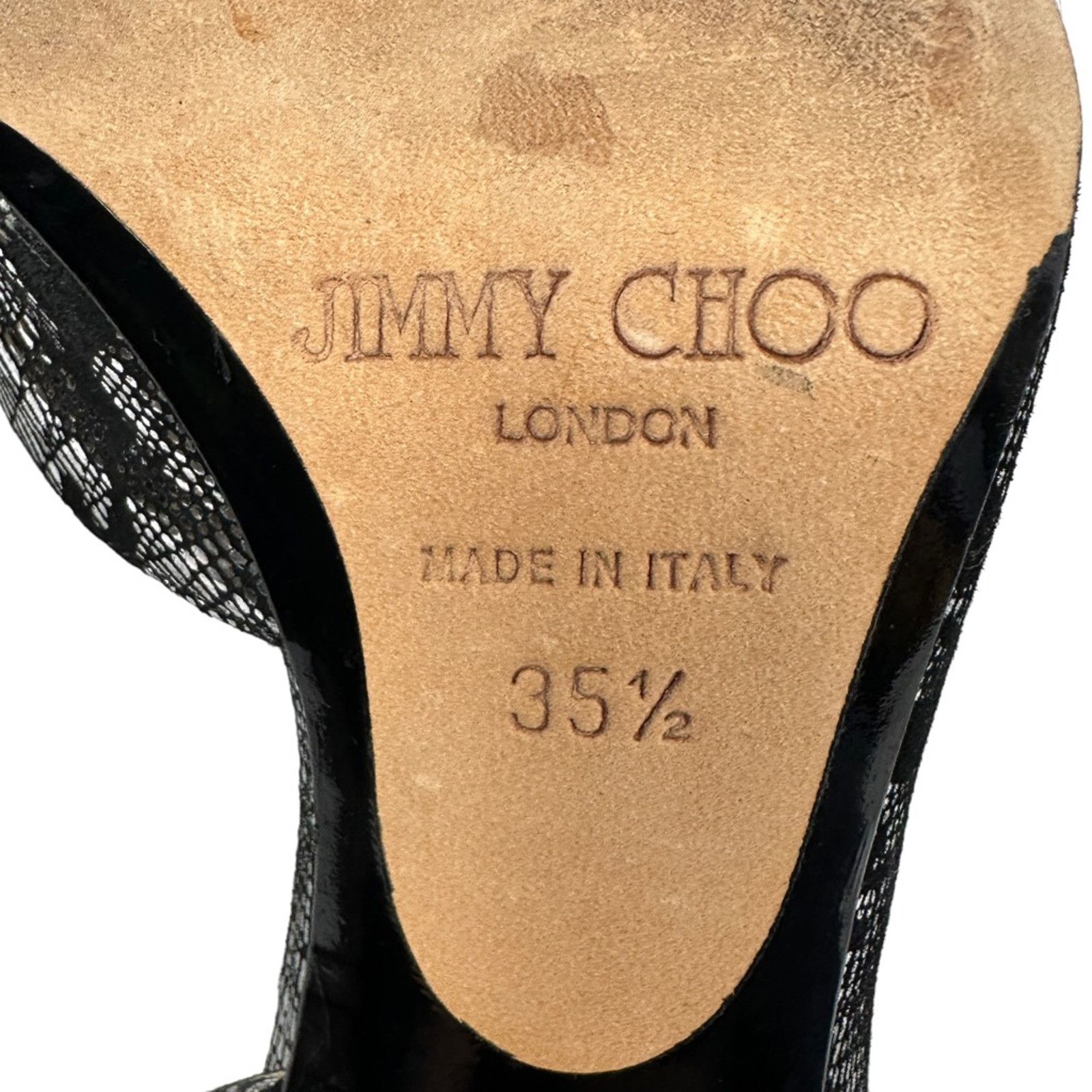 Jimmy Choo Jimmy Choo Gino Heels Pumps Black Metallic Snakeskin 35.5 Size US 5.5 / IT 35.5 - 8 Thumbnail