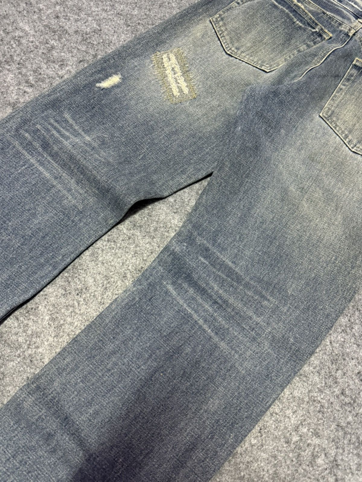 Japanese Brand Distressed Patch Work Japanese Grunge Denim Pants Size US 30 / EU 46 - 12 Thumbnail
