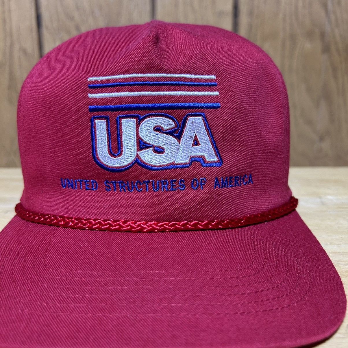 Other Vintage San Sun Hat Cap United Structures of America 80s USA Size ONE SIZE - 2 Thumbnail