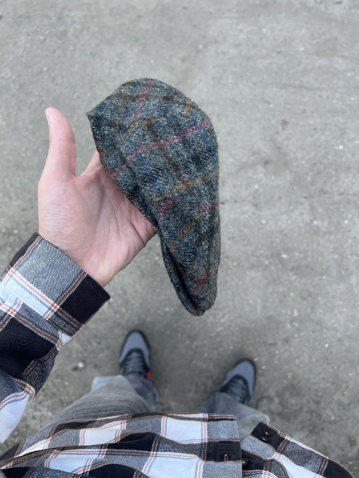 Harris Tweed × Vintage VERY RARE HARRIS TWEED KNIT RETRO CAP ENGLAND STYLE 90s Y2K Size ONE SIZE - 1 Thumbnail