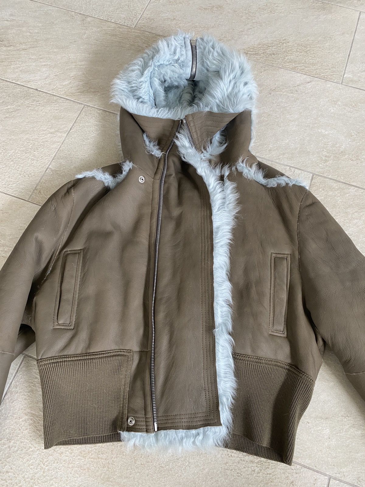 Rick Owens FW24 PORTERVILLE ALICE PARKA IN BLUE TOSCANA SHEARLING Size US M / EU 48-50 / 2 - 5 Thumbnail