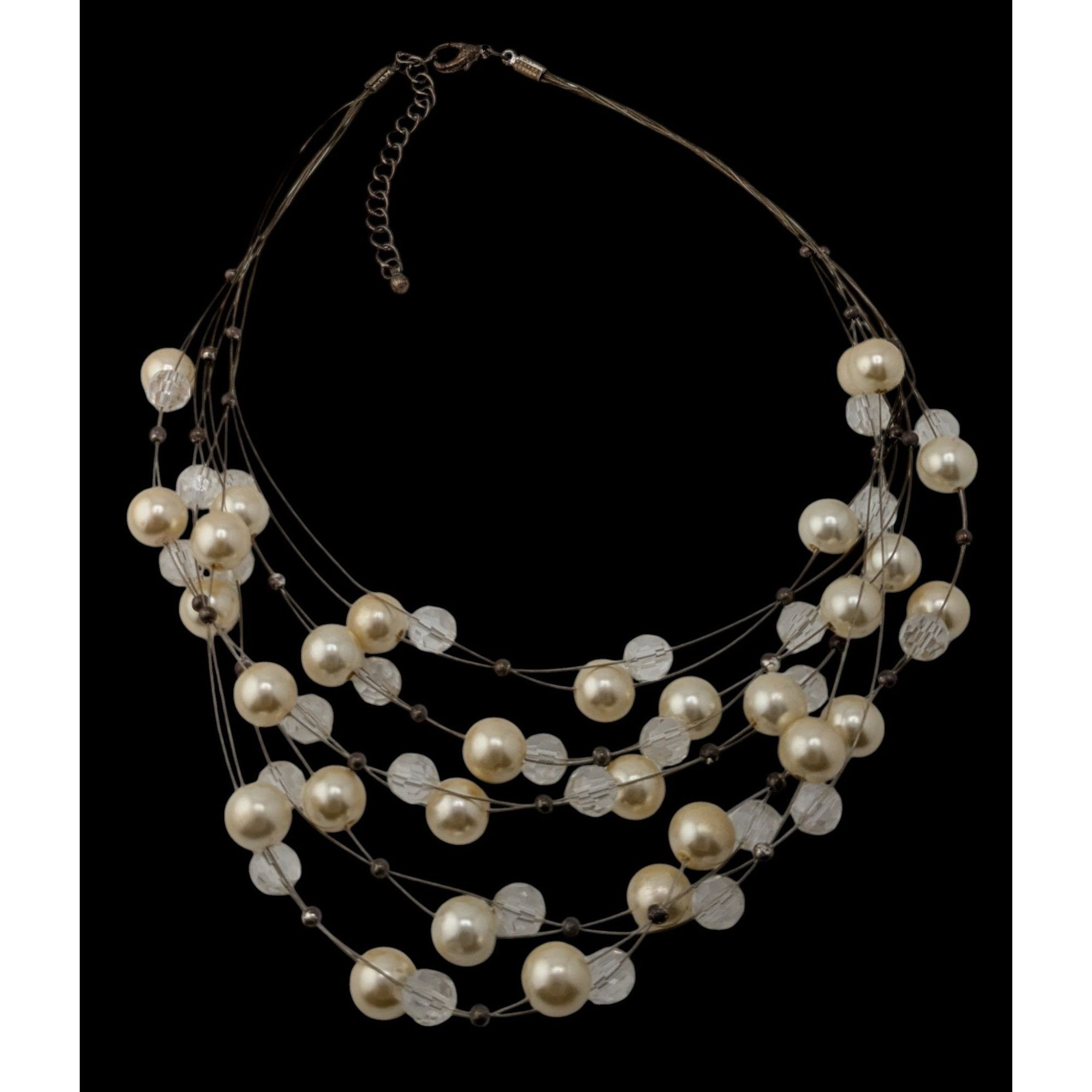 Other Vintage Multi-Strand Faux Pearl And Acrylic Beaded Necklace Size ONE SIZE - 2 Thumbnail