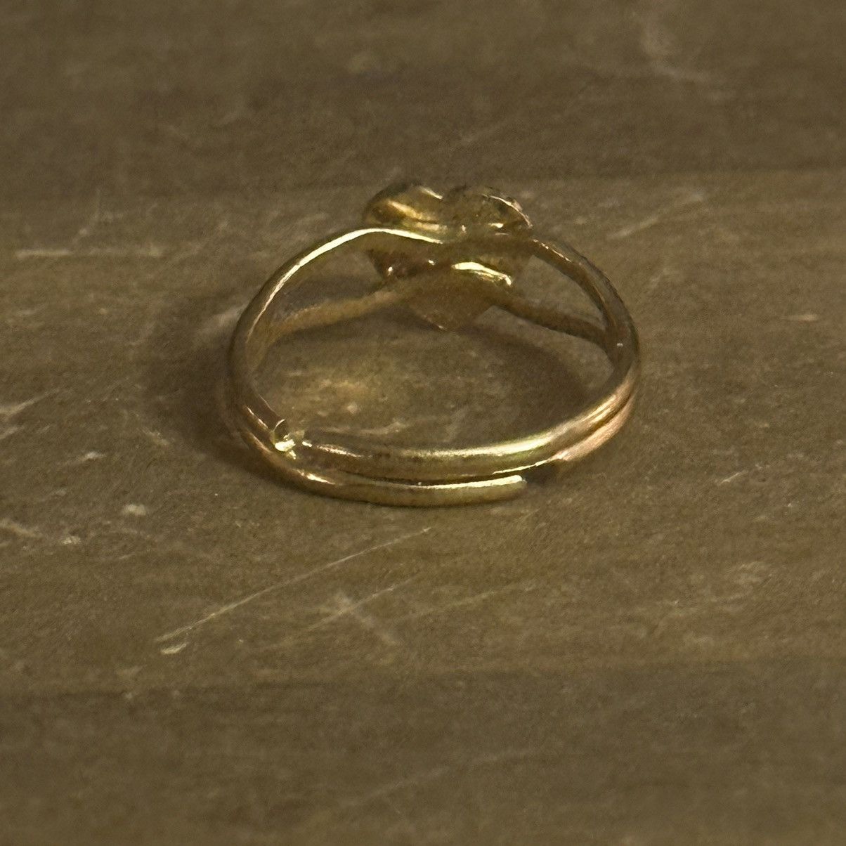 Vintage Vintage letter A heart shaped adjustable ring Size ONE SIZE - 7 Thumbnail