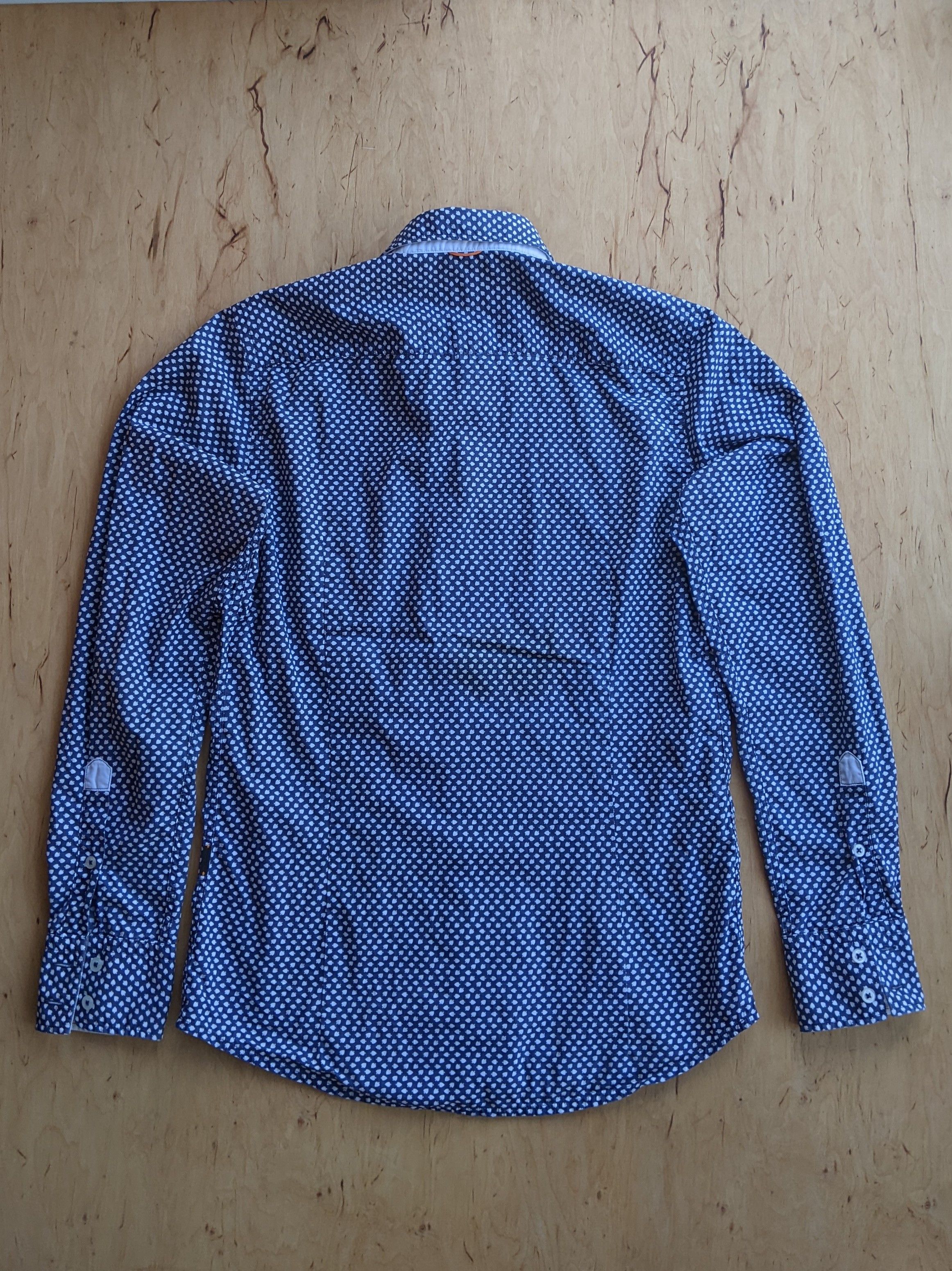 Hugo Boss × Vintage Hugo Boss Orange EslimE Vintage Shirt Printed Monogram Size US S / EU 44-46 / 1 - 3 Thumbnail