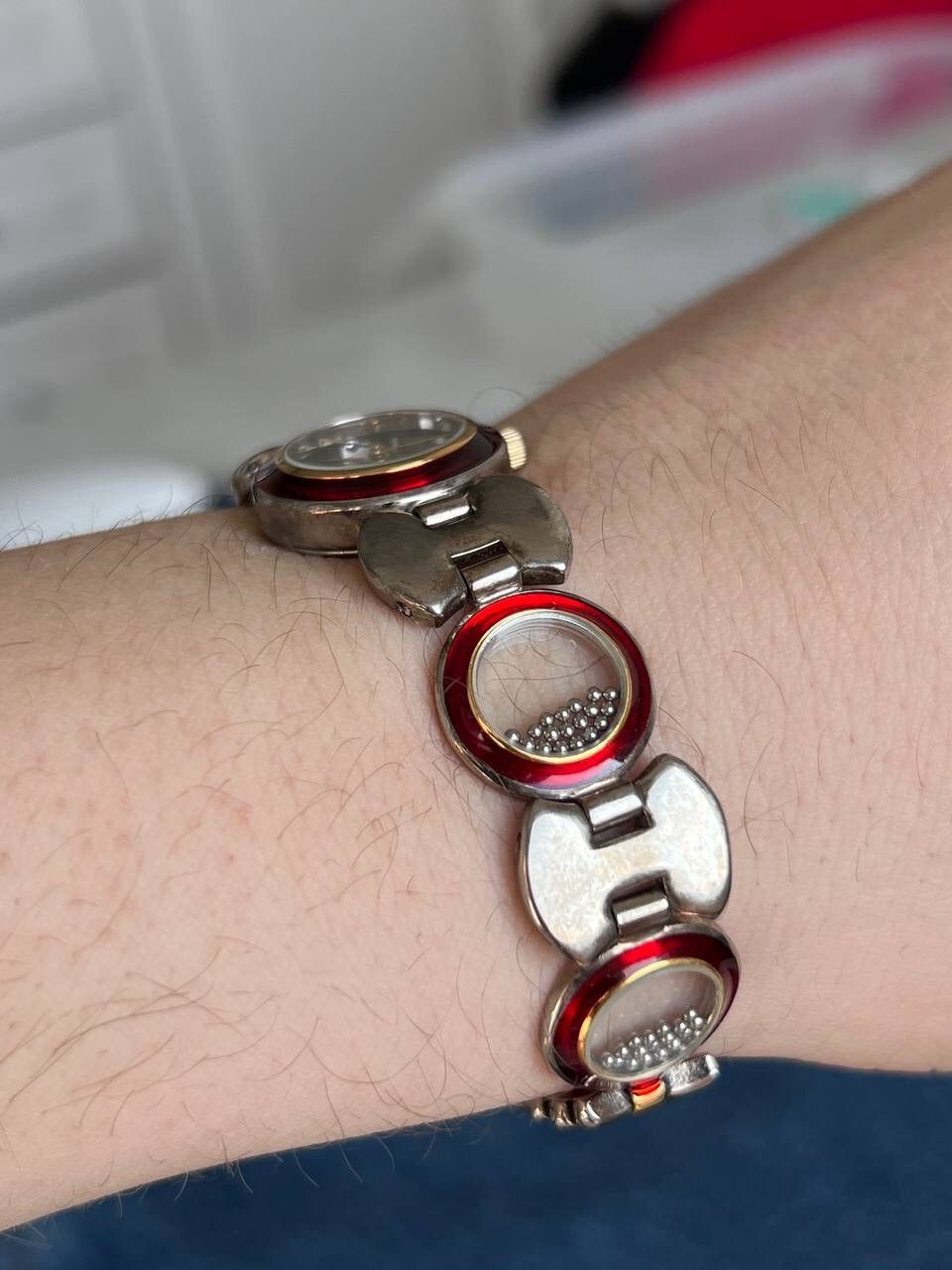 Japanese Brand × Vintage Vintage Japanese style futuristic Watch Chrome Red Blood 🩸 Size ONE SIZE - 8 Thumbnail