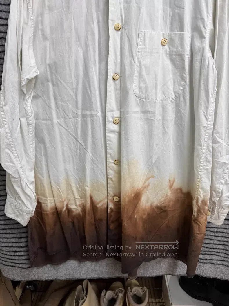 Issey Miyake Issey Miyake Loose Stand Collar Shirt with Fire Pattern Size US M / EU 48-50 / 2 - 3 Thumbnail
