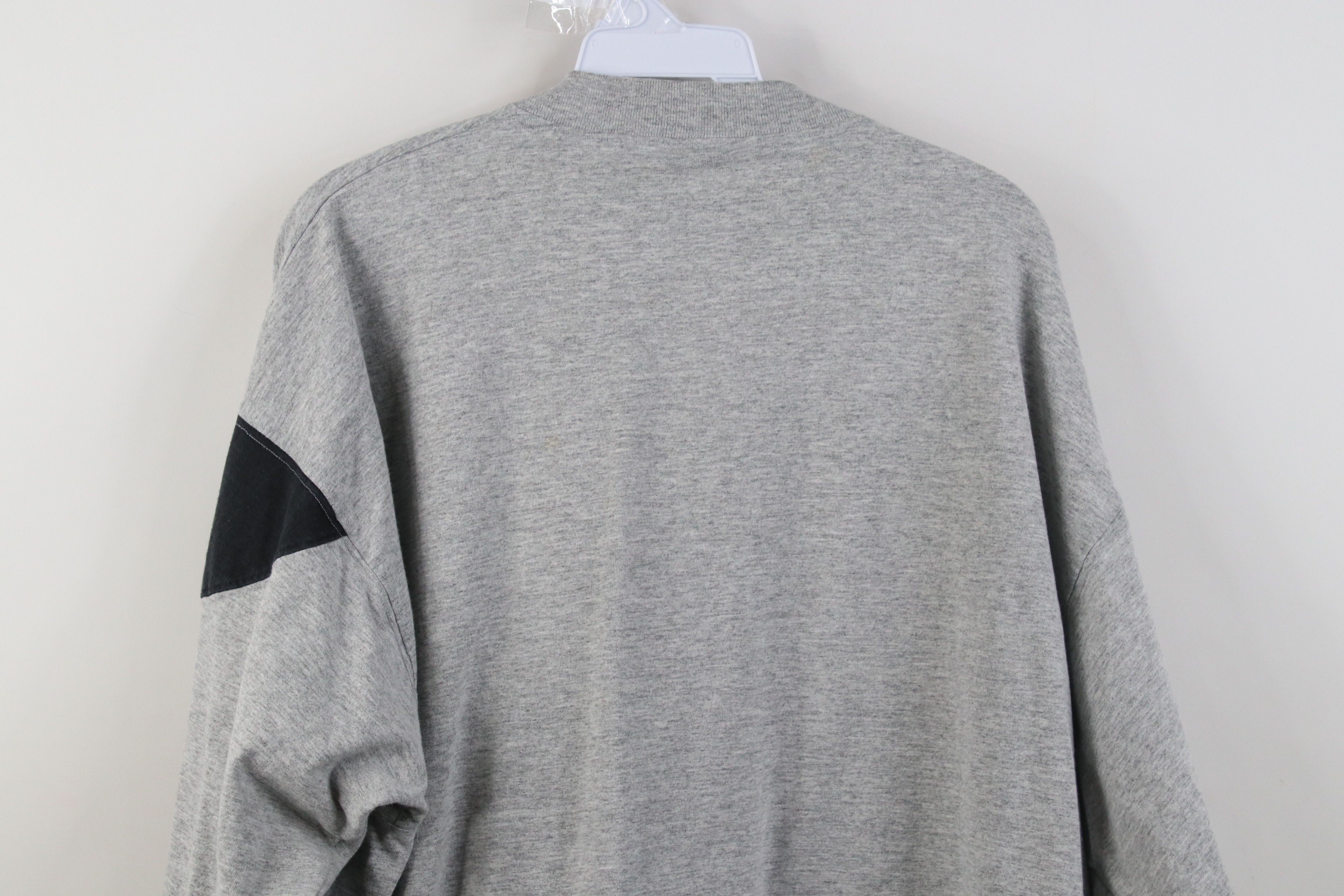 Wilson Vintage 90s Wilson Long Sleeve Henley T-Shirt Heather Gray Size US XXL / EU 58 / 5 - 14 Thumbnail