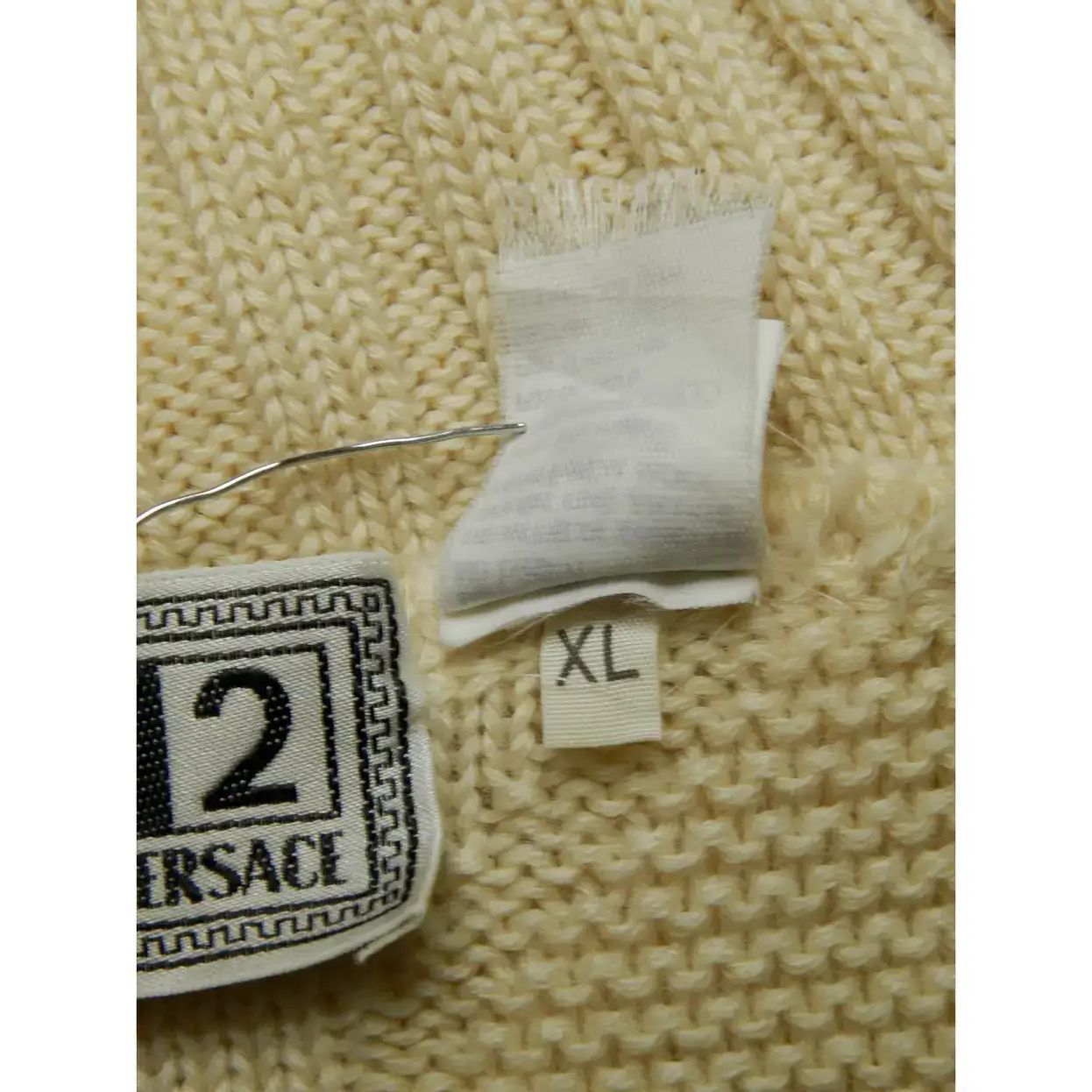 Versace V2 by Versace cream aran cable knit sweater Size US XL / EU 56 / 4 - 7 Thumbnail