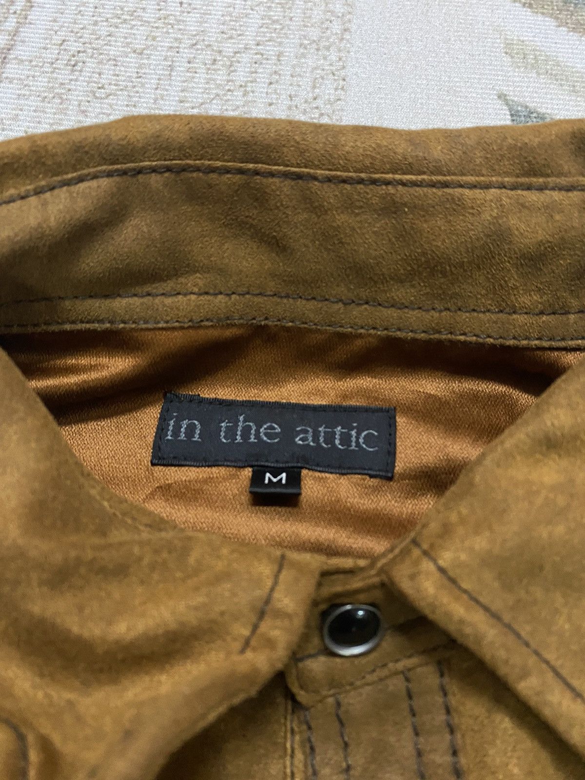 If Six Was Nine × In The Attic × Japanese Brand In The Attic Suede Cotton Pearl Snap Button Shirt Size US M / EU 48-50 / 2 - 11 Thumbnail