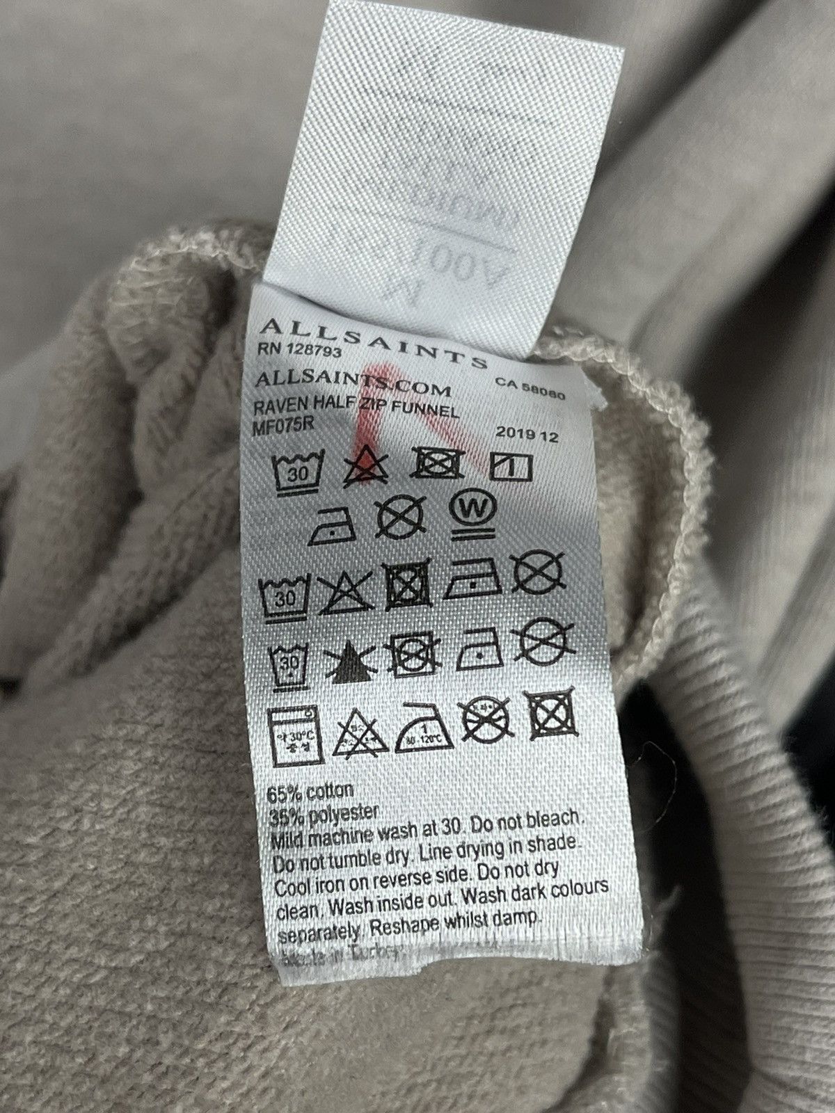 Allsaints Allsaints Half Zip Funnel Sweat Men’s Size M Size US M / EU 48-50 / 2 - 11 Thumbnail