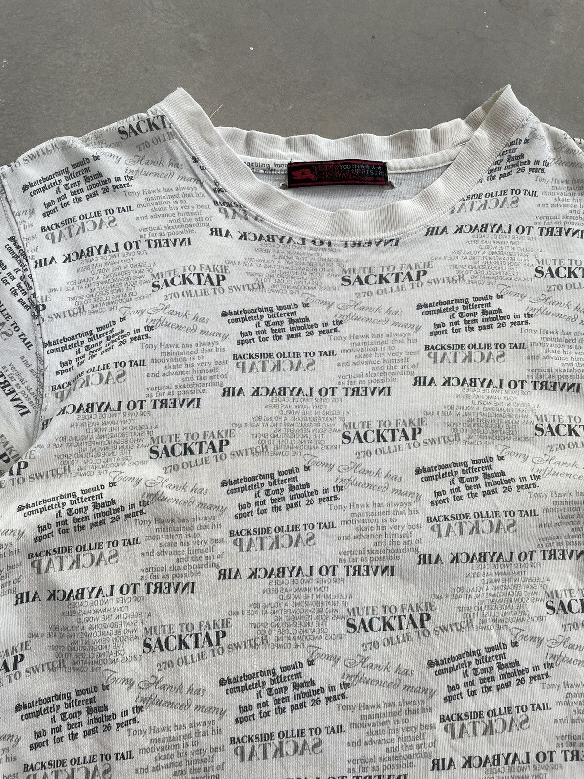 Tony Hawk × Vintage TONY HAWK OVERPRINT WORDIE TEE Size US XS / EU 42 / 0 - 2 Thumbnail