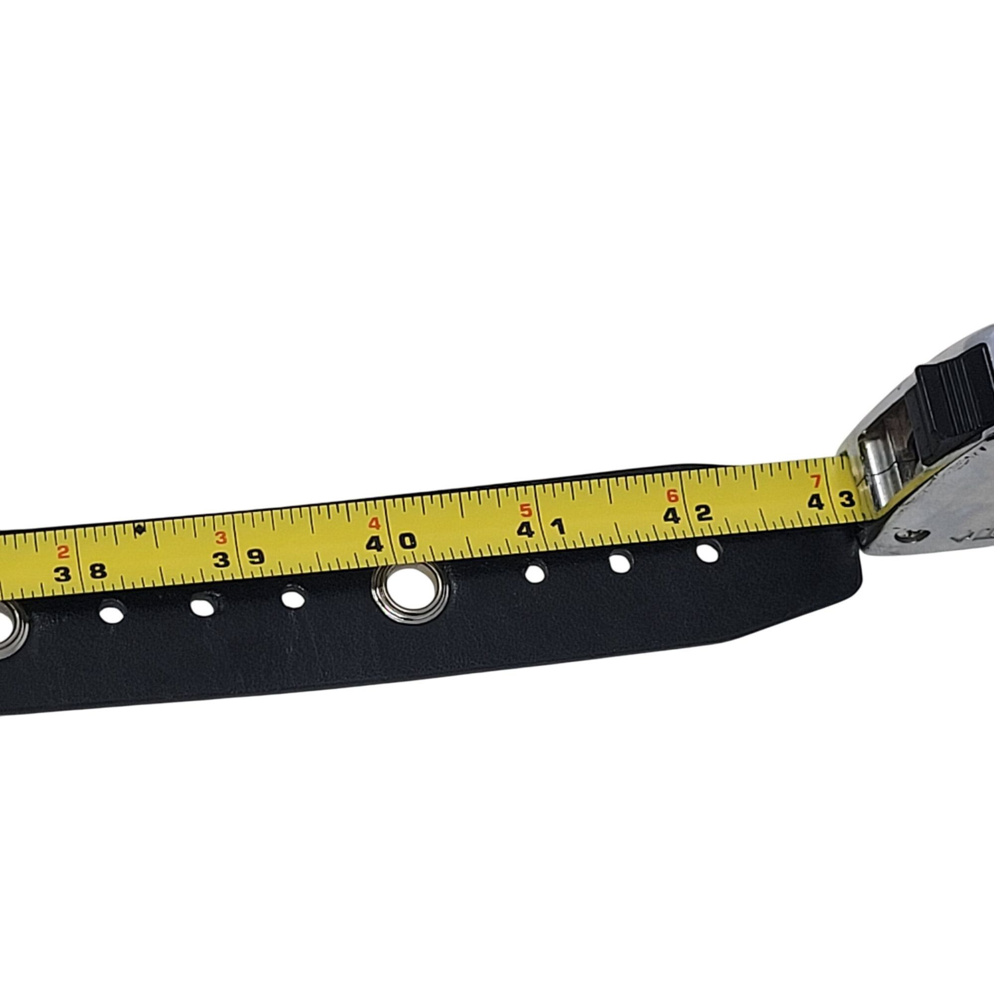 Nine West Womens Nine West Black Perforated Belt Sz XL Silver Logo Gro Size ONE SIZE - 3 Thumbnail