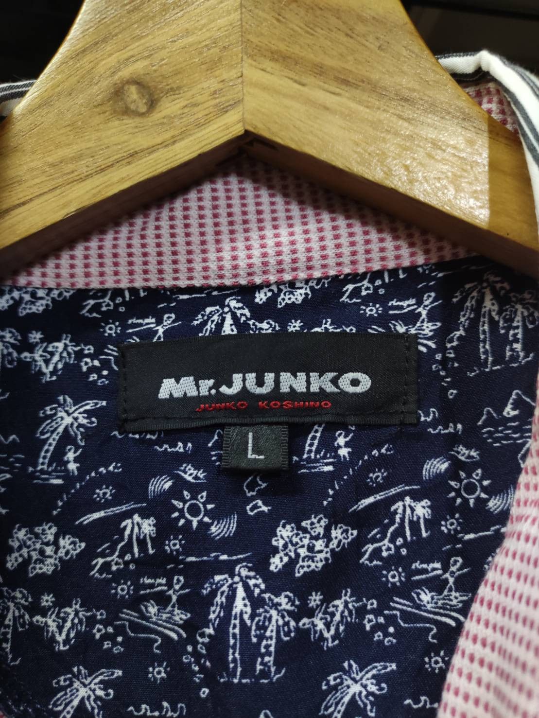 Mr. Junko Mr. Junko Koshino Pink Stripes L/S Polo Shirt Size US L / EU 52-54 / 3 - 5 Thumbnail