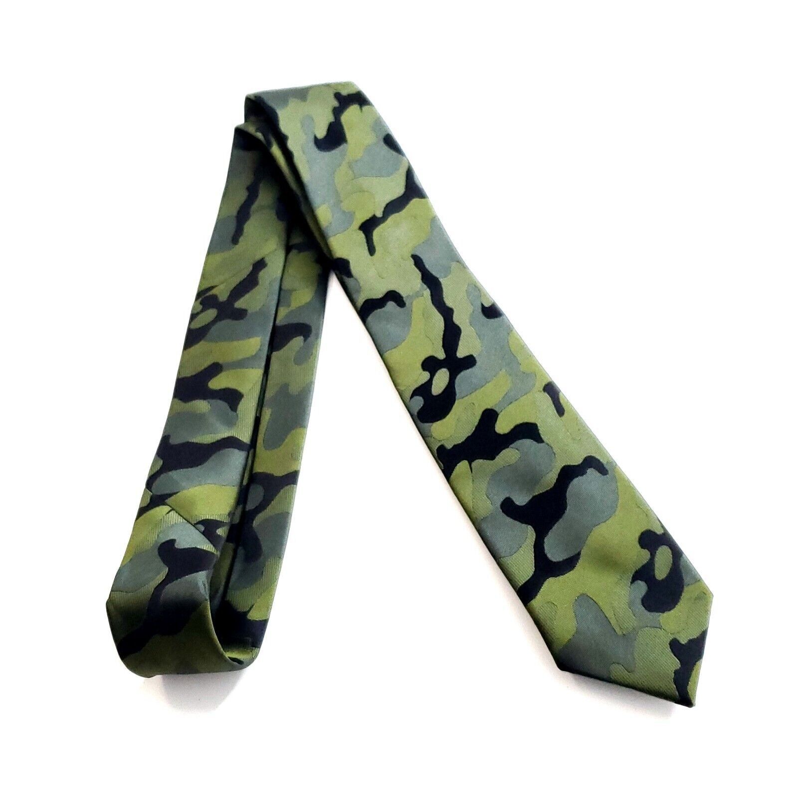Dockers Dockers Polyester Boys Camouflage Green Tie Size ONE SIZE - 6 Thumbnail
