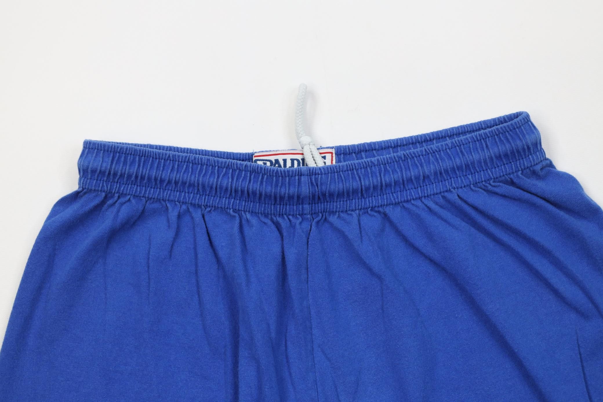 Vintage Vintage 90s Spalding Basketball Spell Above Knee Shorts Blue Size US 30 / EU 46 - 2 Thumbnail