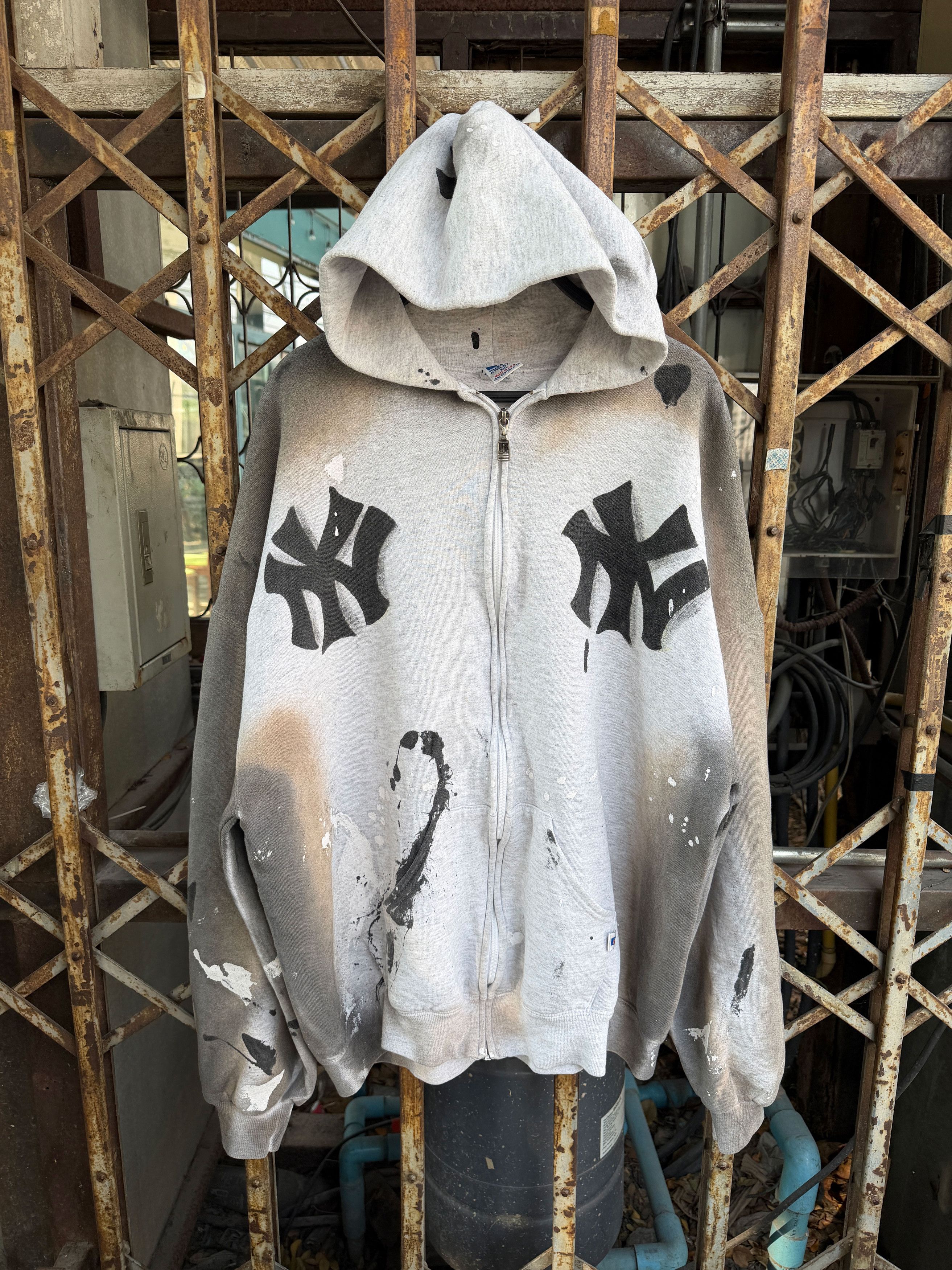 Russell Athletic XXL* 90s Vintage Russell ”NY NY“ ZIP Hoodie Size US XXL / EU 58 / 5 - 6 Thumbnail