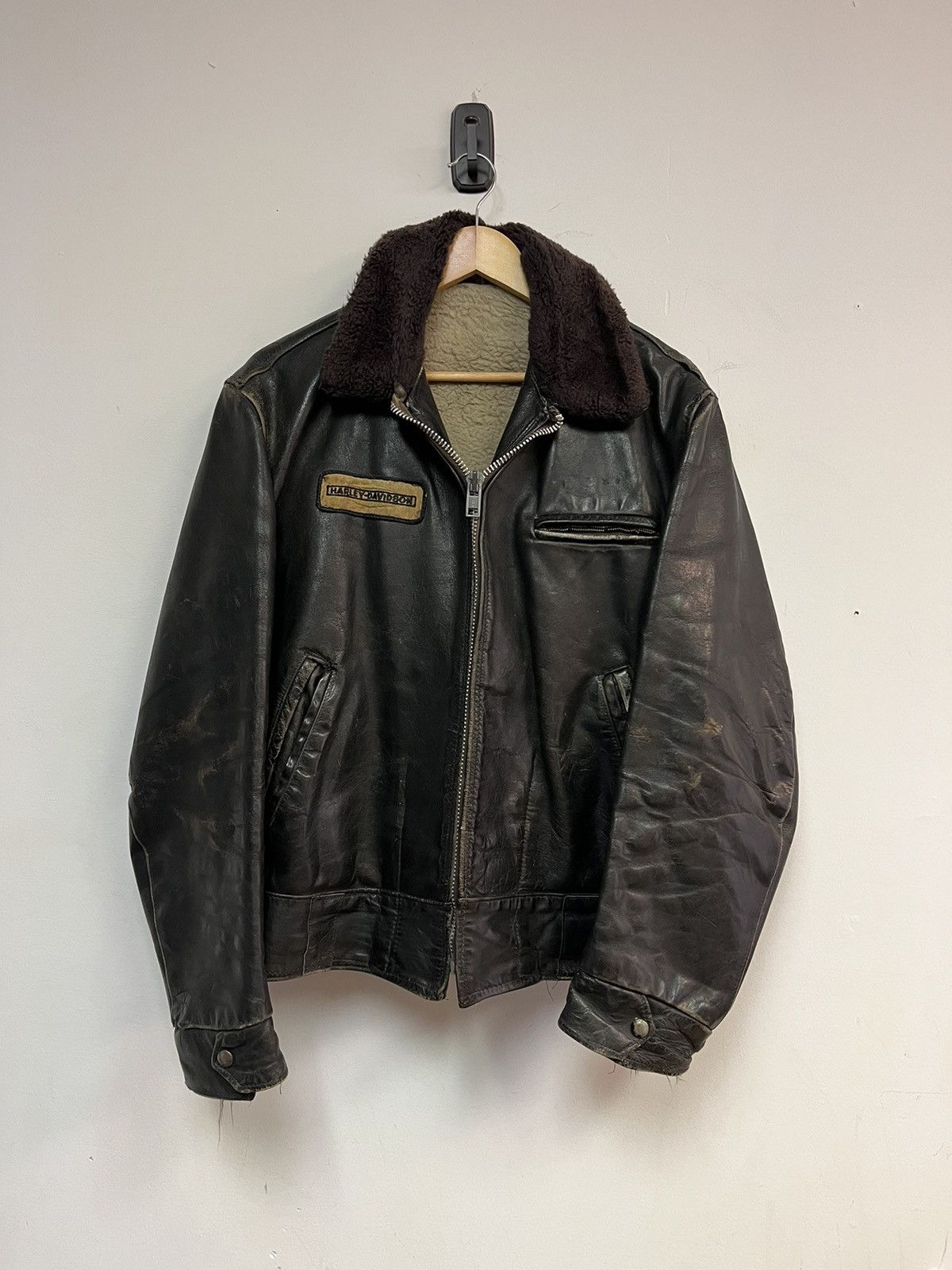 Vintage 70’s Harley Leather Jacket Size US M / EU 48-50 / 2 - 1 Thumbnail