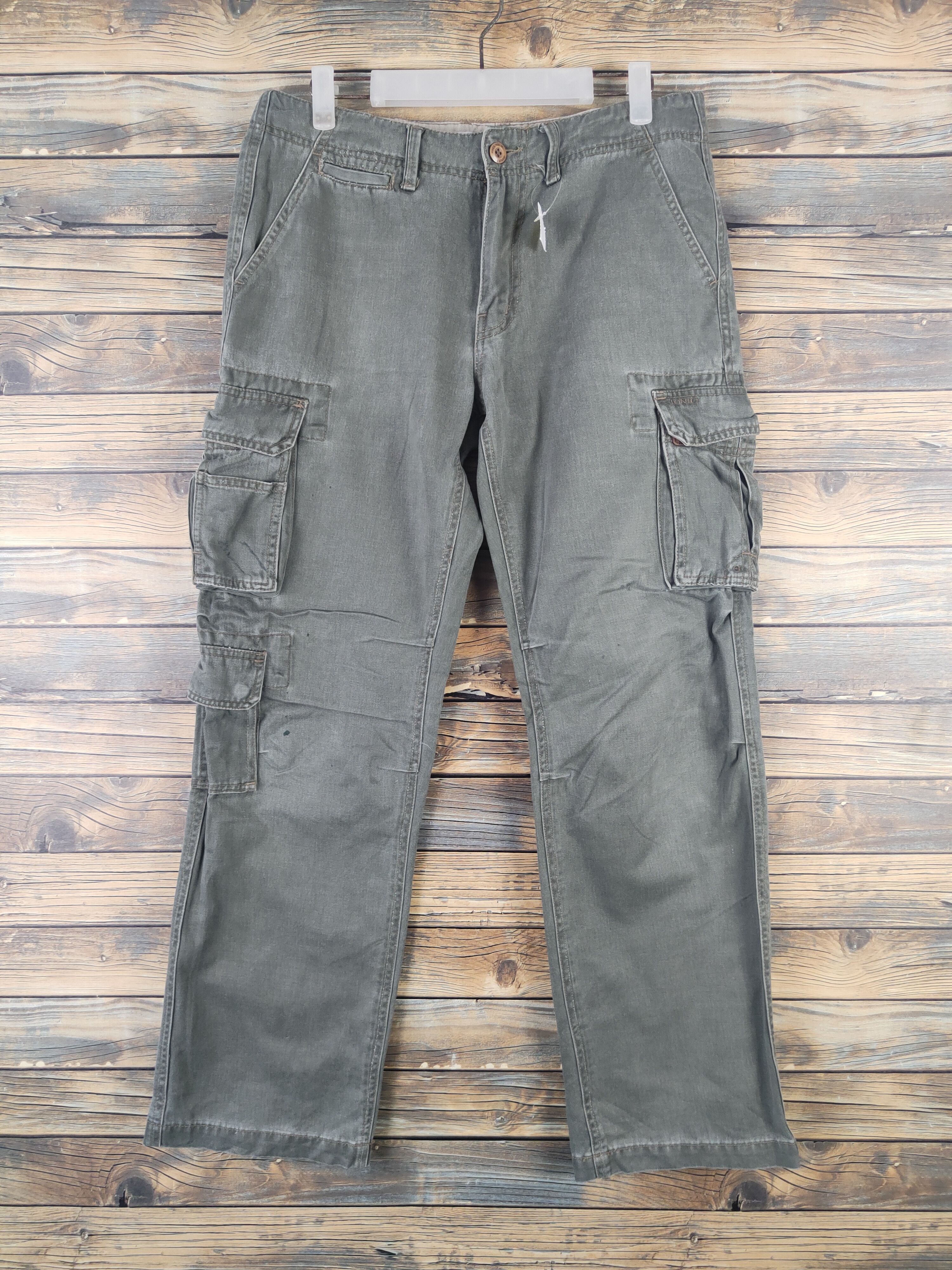 Japanese Brand DLL Ignio Green Multipocket Tactical Cargo Pants #712 Size US 31 - 1 Thumbnail