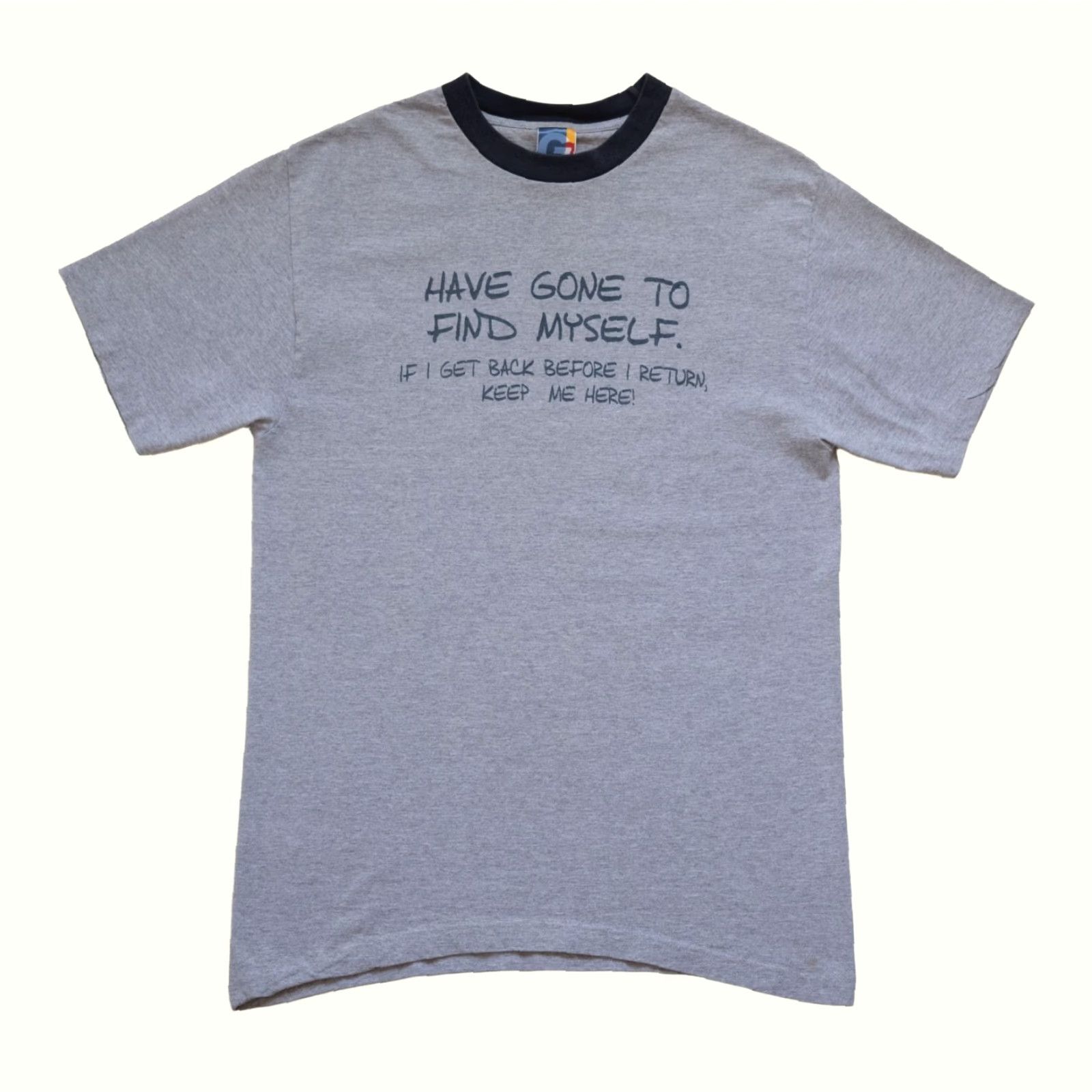 Vintage VINTAGE 90s COMEDY FUNNY GRAPHIC GRAY RINGER COTTON T SHIRT SZ L Mens Size US L / EU 52-54 / 3 - 2 Thumbnail