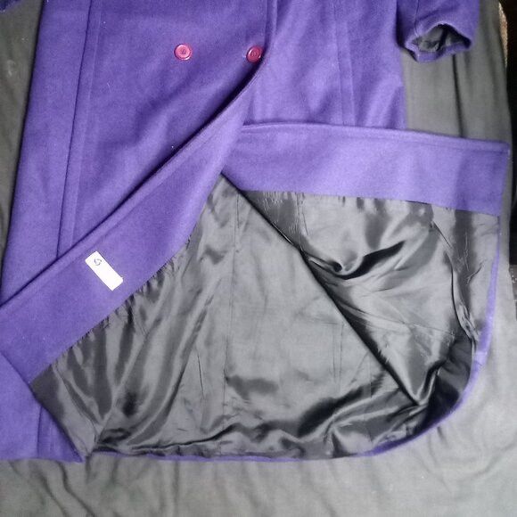 Other Vintage Stephane Matthews Double Breast Wool Overcoat Purple Size M / US 6-8 / IT 42-44 - 6 Thumbnail