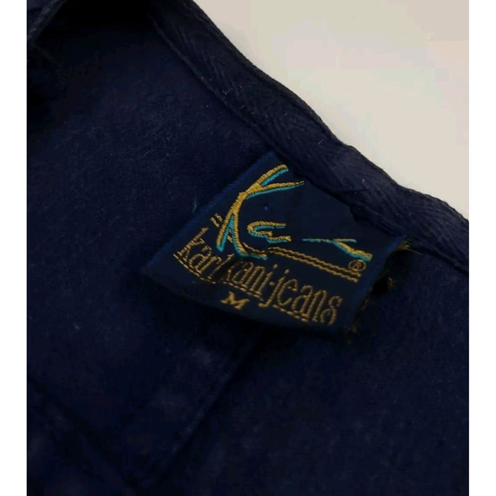 Karl Kani VINTAGE Karl Kani Cargo Vest Shirt Mens M Blue Cotton 90s Hip Hop USA Made Jeans Cargo vest Size 40R - 5 Thumbnail