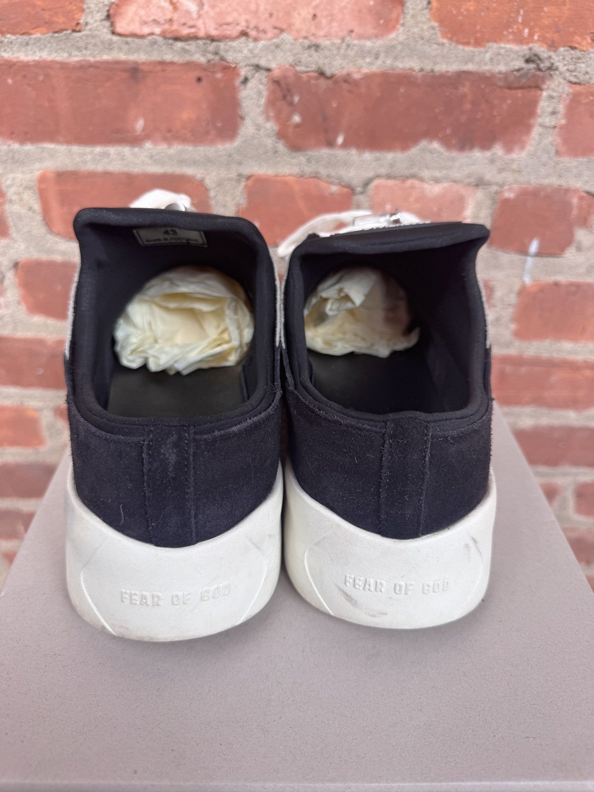 Fear of god essentials backless runner