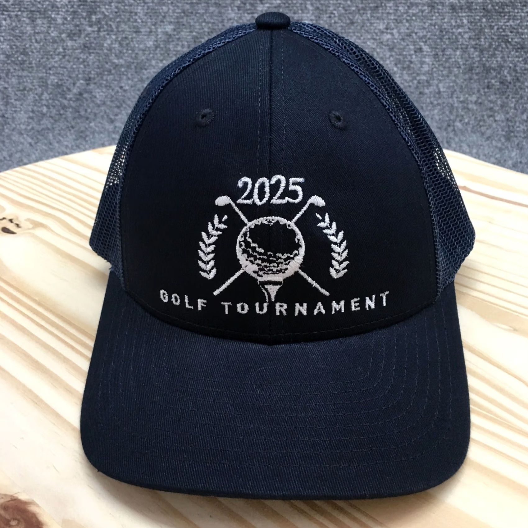 Vintage 2025 Golf Tournament Trucker Hat Unisex Blue OSFA Curved Brim Embroidered Logo Nike Shirt Size ONE SIZE - 2 Thumbnail