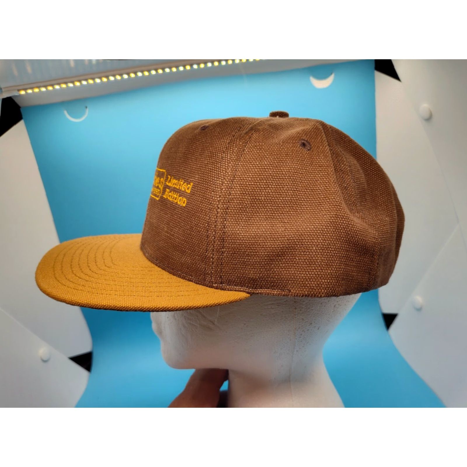 Dickies VINTAGE Dickies Men Snapback Hat 75th Anniversary Limited Edition USA Brown Canvas One Size Adjustable Rare Size ONE SIZE - 5 Thumbnail