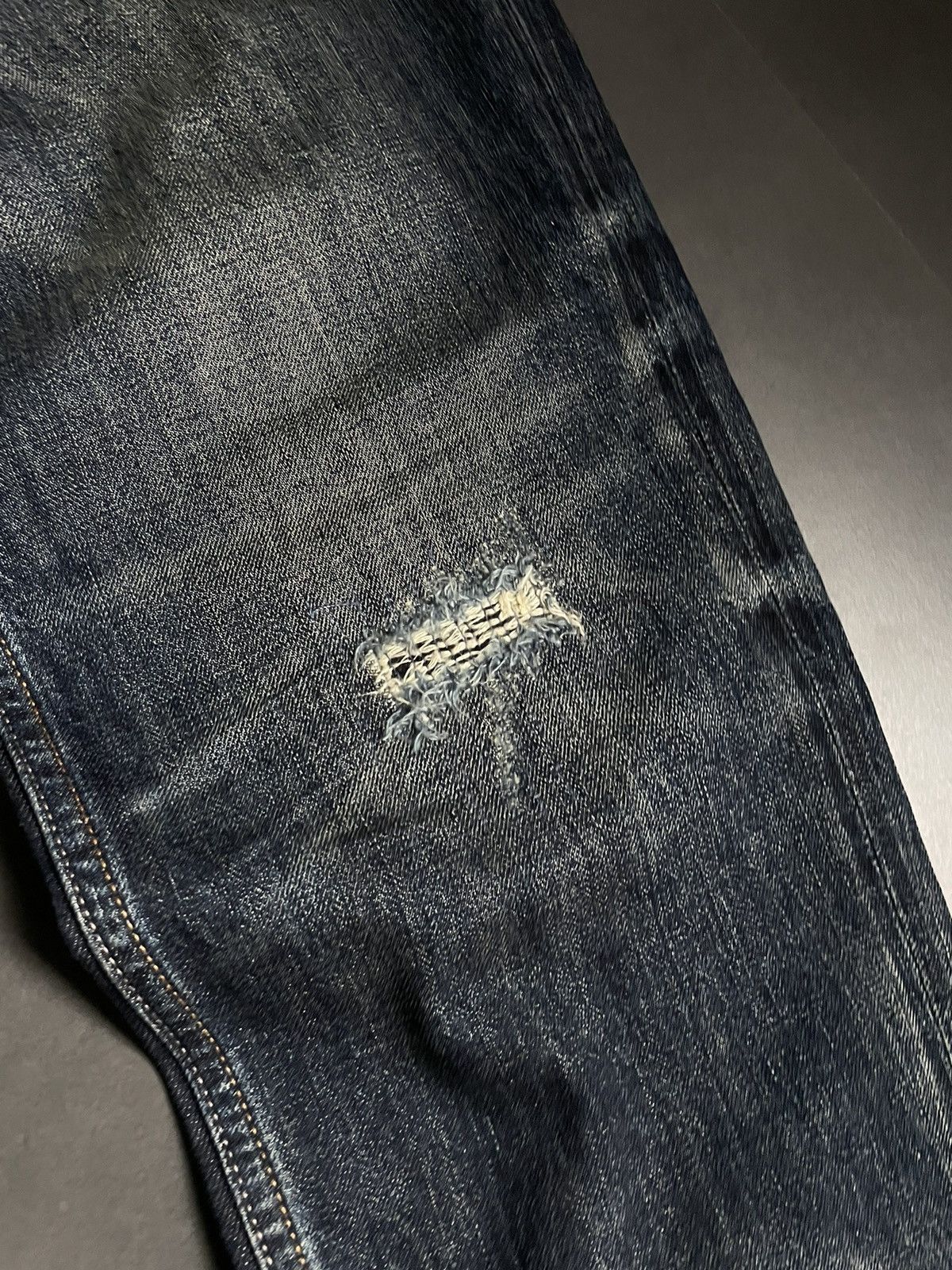 Japanese Brand Allsaints Baggy Washed Distressed Denim Faded Jeans Y2k Size US 34 / EU 50 - 5 Thumbnail