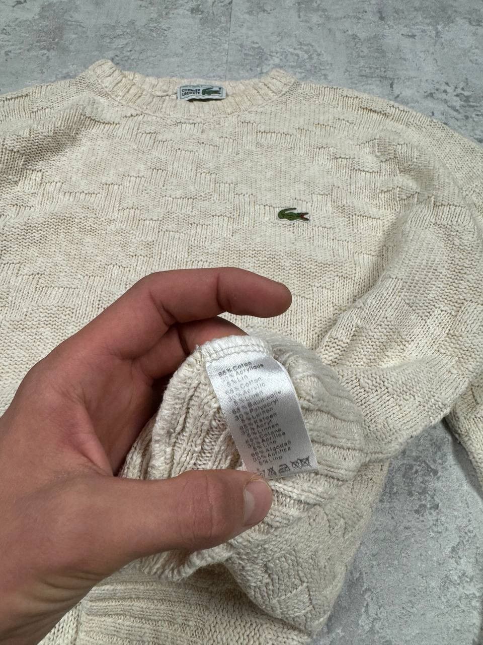Lacoste Vintage Lacoste Beige Sweater Size 4 Size US M / EU 48-50 / 2 - 9 Thumbnail