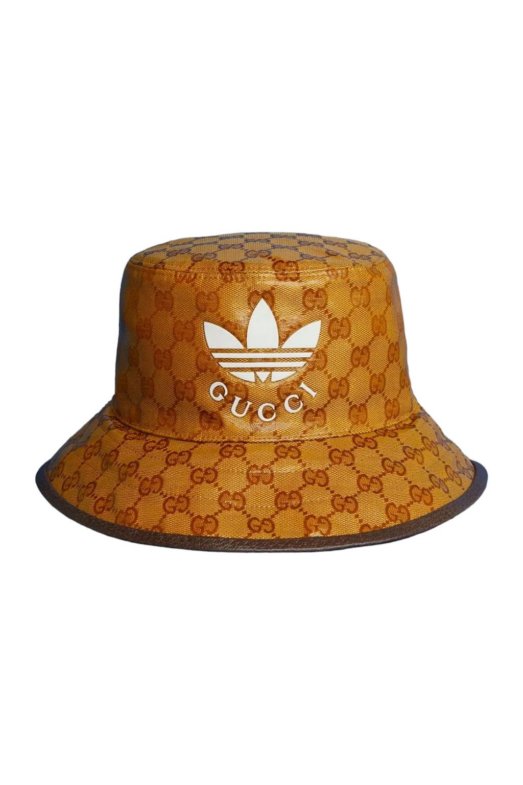 image of Gucci X Adidas GG Monogram Bucket Hat in Brown, Men's