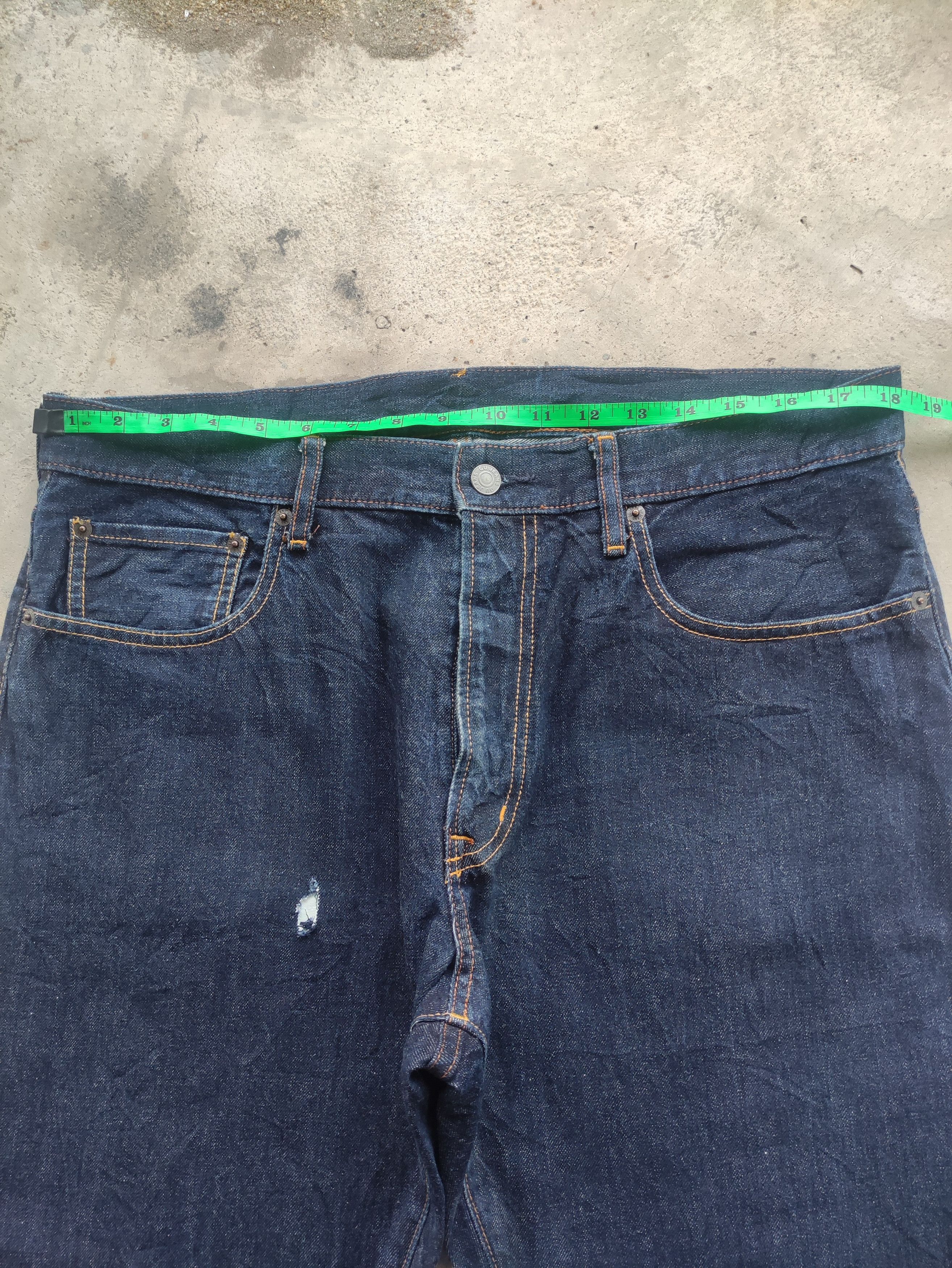 GU Vintage GU Jean Distressed Faded Denim Size US 37 - 6 Thumbnail
