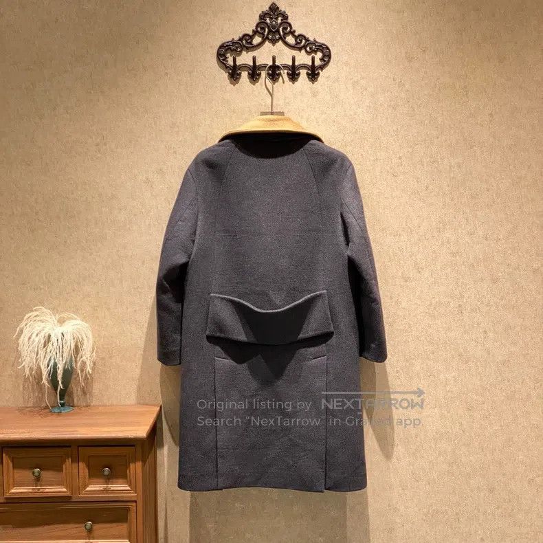 Valentino Valentino Grey double-breasted removable collar woolen coa Size US S / EU 44-46 / 1 - 2 Thumbnail
