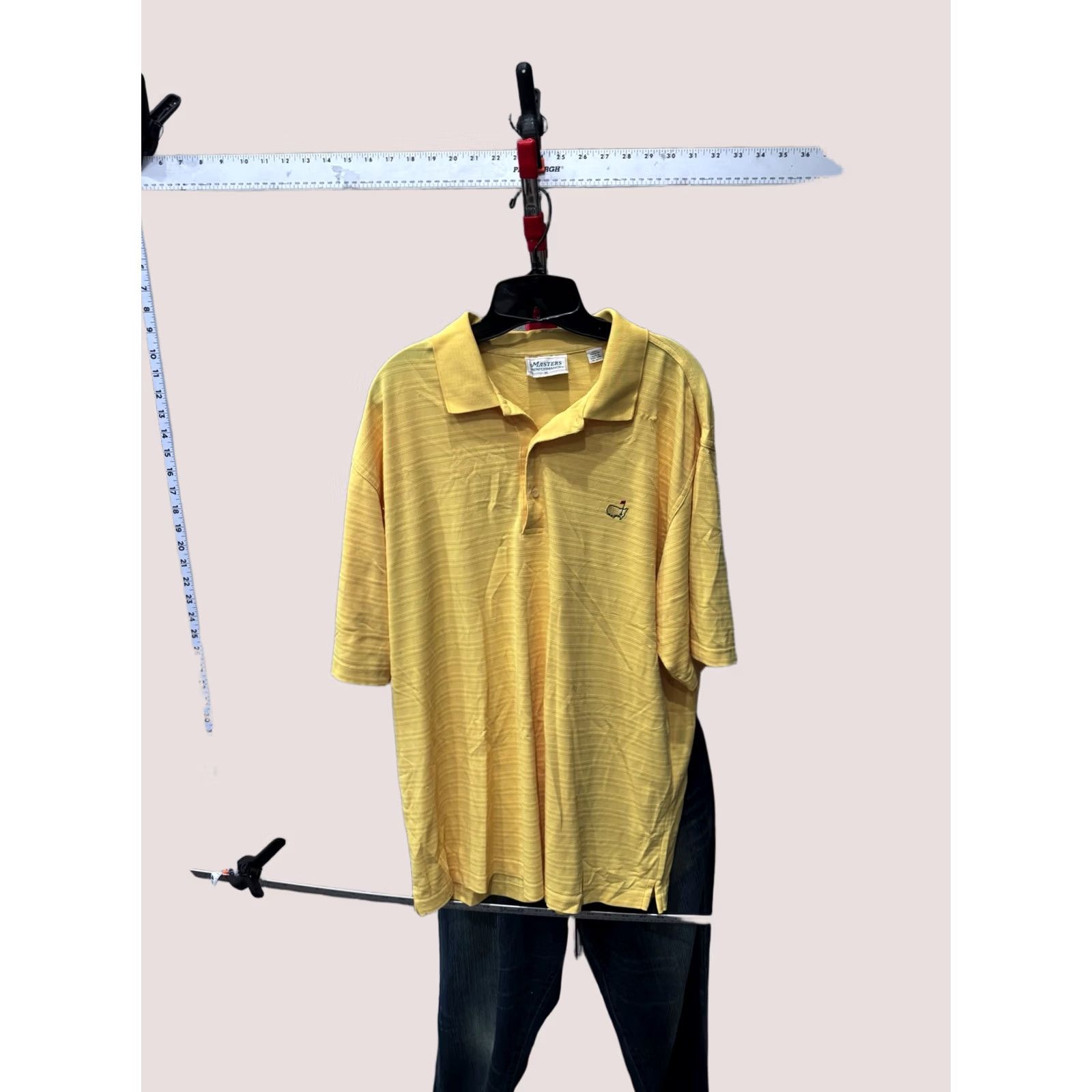 Vintage Masters Agusta Yellow Golf POLO SHIRT XL Men Large XL Size US XL / EU 56 / 4 - 1 Thumbnail