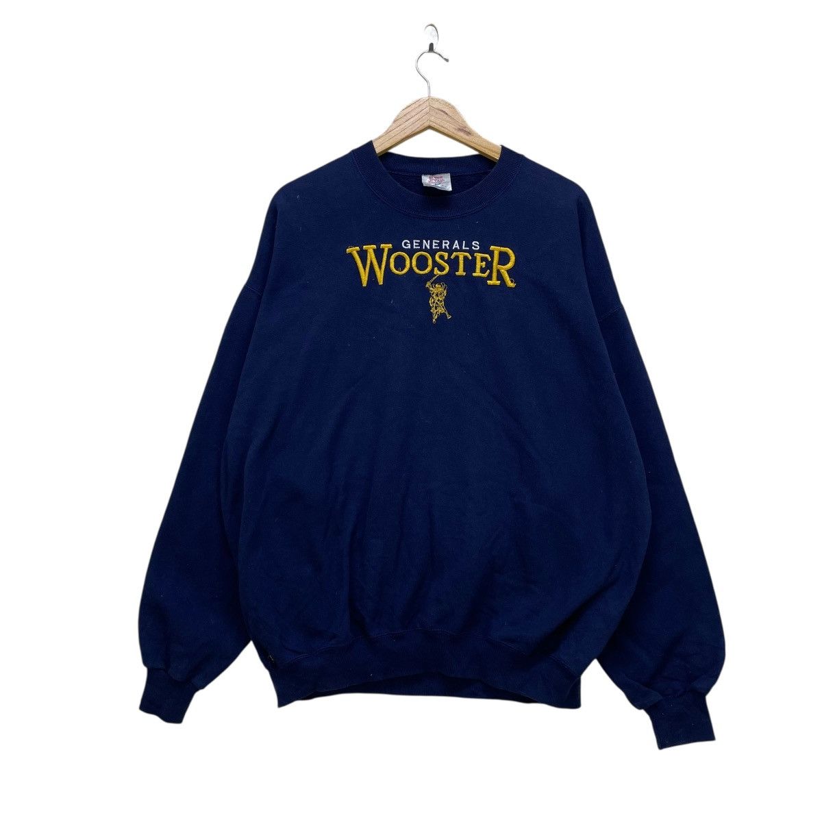 Vintage 💥Vintage 90s Generals Wooster Spellout Sweatshirt Pullover Size US M / EU 48-50 / 2 - 1 Thumbnail
