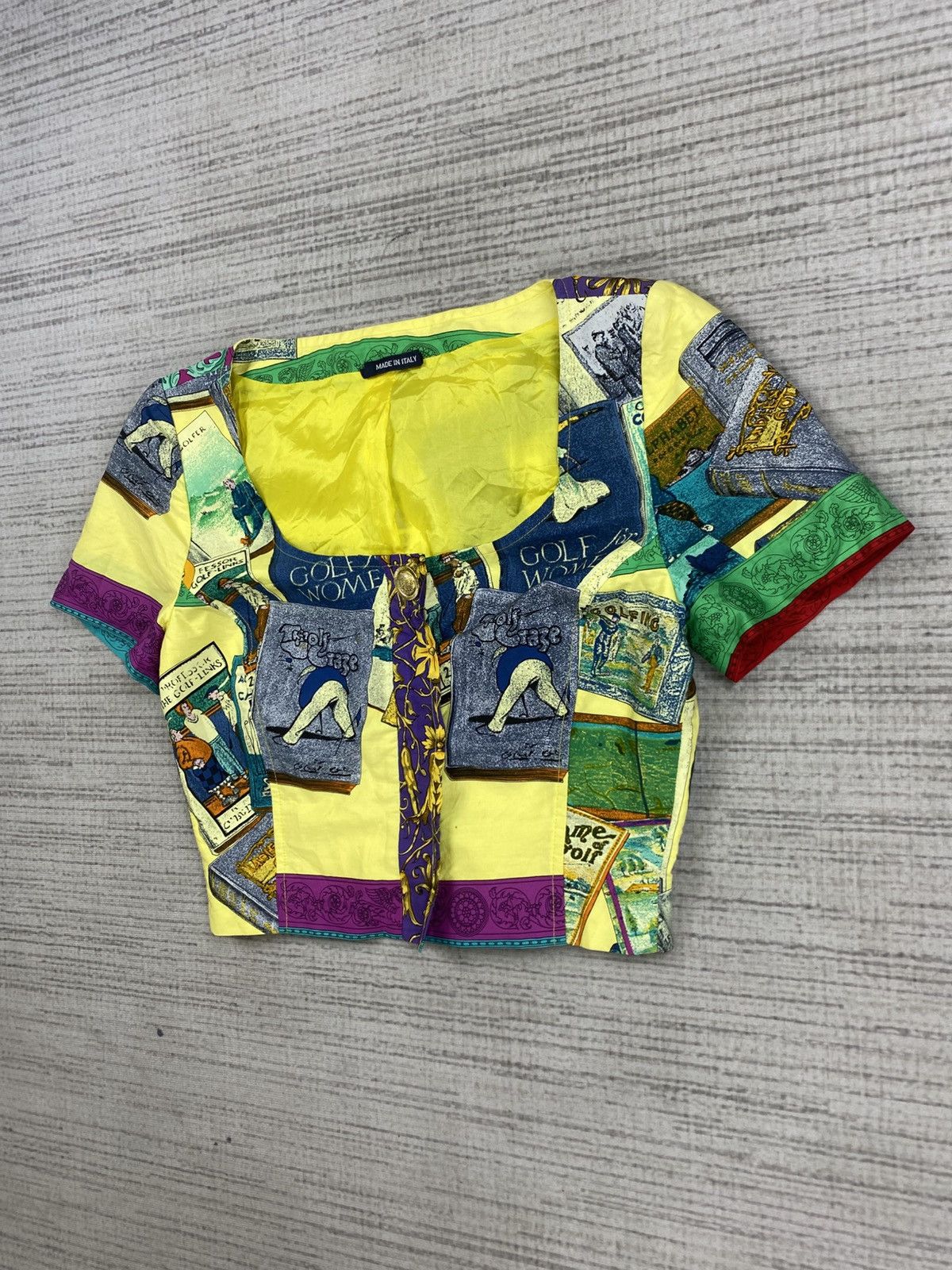 Versace 🔥RARE Vintage Versace Sport Full Printed Cropped Size S / US 4 / IT 40 - 4 Thumbnail