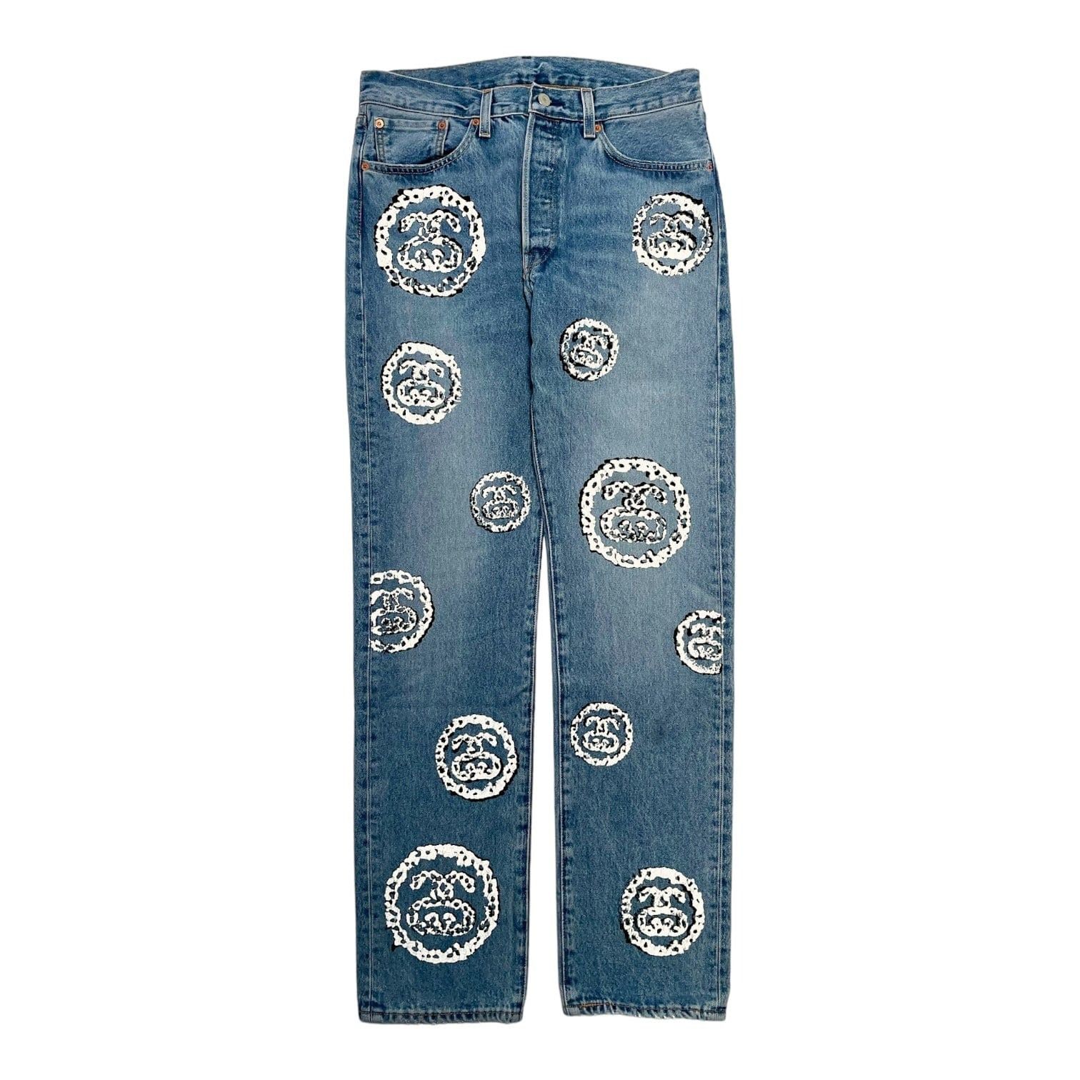 image of Denim Tears X Stussy 501 Jeans Indigo, Men's (Size 34)