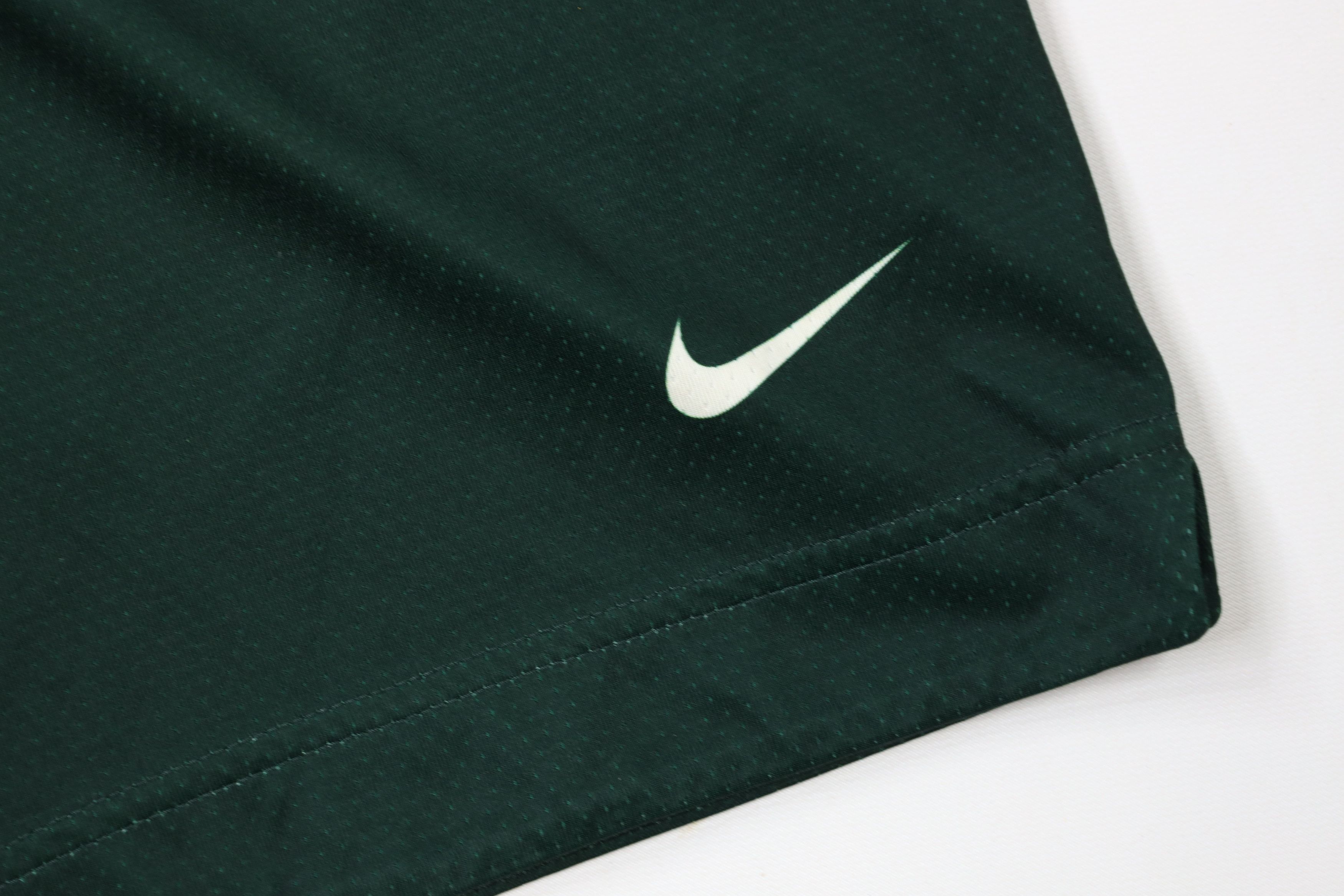 Nike × Vintage Nike Michigan State University Basketball Shorts Green USA Size US 34 / EU 50 - 5 Thumbnail