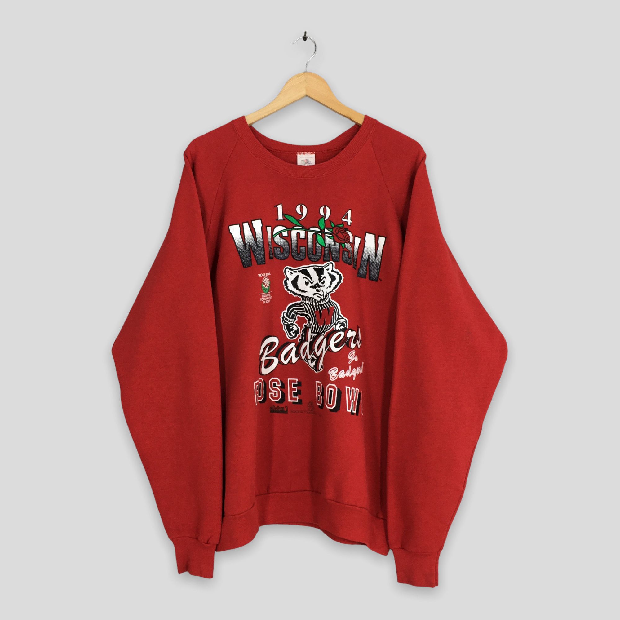 Fruit Of The Loom Vintage Wisconsin Badgers Ncaa Sweatshirt XXLarge Size US XXL / EU 58 / 5 - 1 Thumbnail