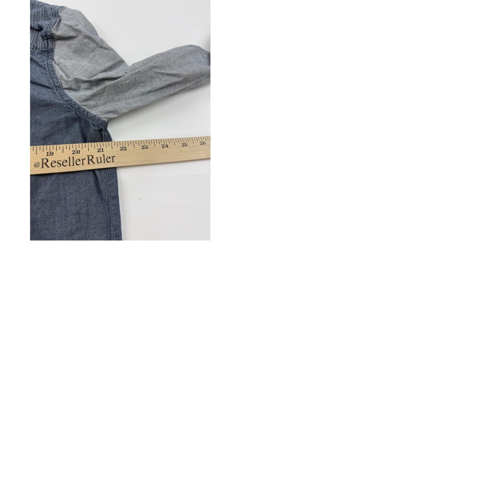 Vans VANS Shirt Mens Medium Blue Gray Chambray Colorblock Long Sleeve Button Front Size US M / EU 48-50 / 2 - 9 Thumbnail