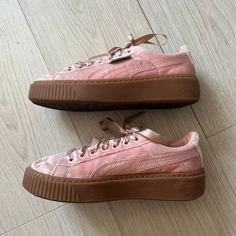 Puma Puma Suede Platform Pink Skateboarding Shoes Size US 6.5 / IT 36.5 - 7 Thumbnail