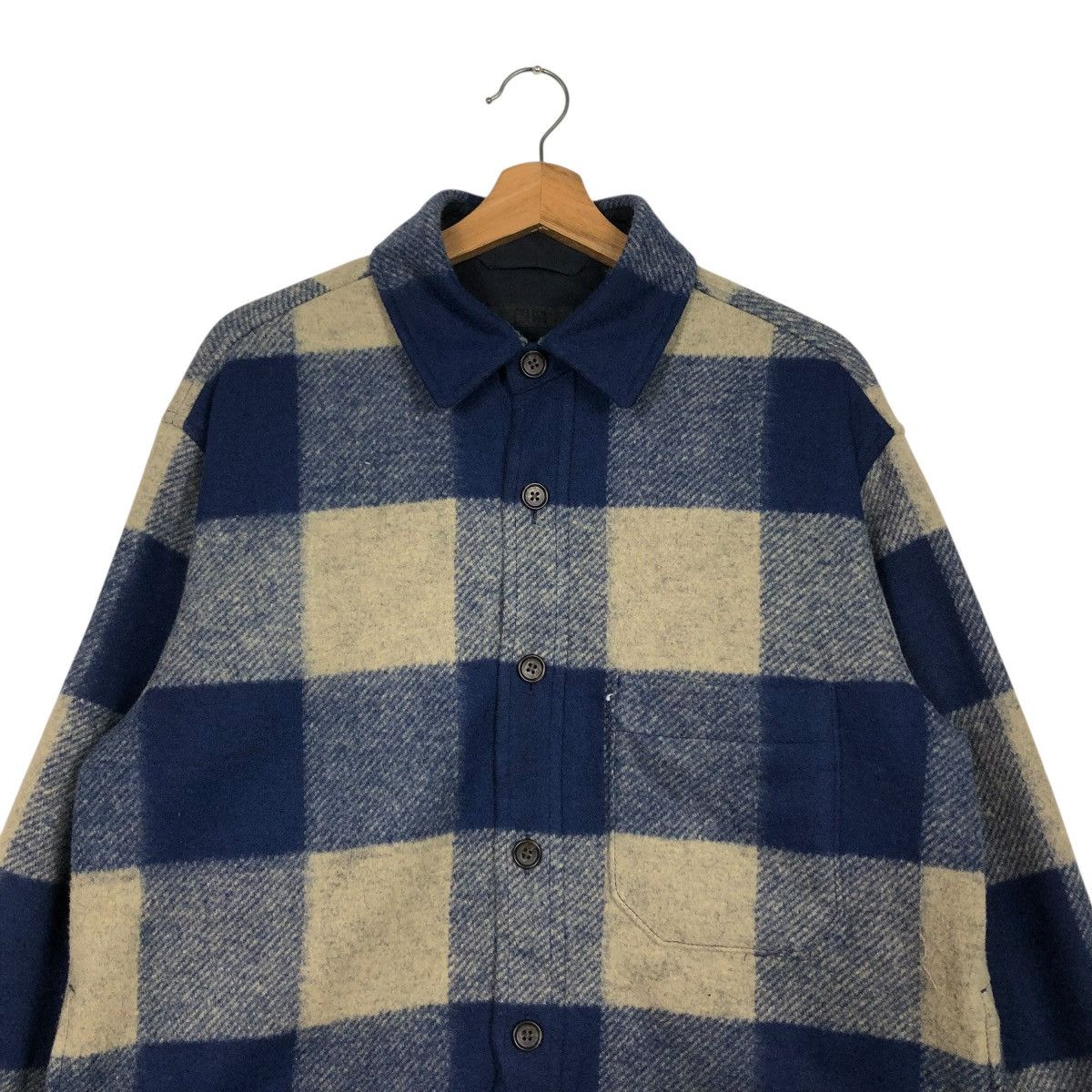 Japanese Brand 🔥VINTAGE WOOL CHORE JACKET UNIQLO TARTAN DEISGN ISSEY MIYAKE Size US L / EU 52-54 / 3 - 5 Thumbnail