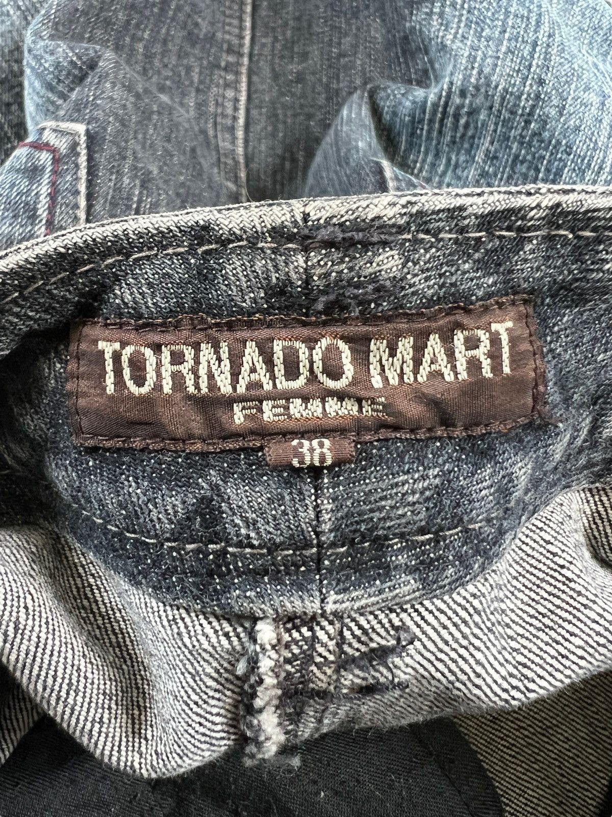 Tornado Mart 1990 Tornado Mart Whiskers Denim Skirt Size 27" / US 4 / IT 40 - 8 Thumbnail
