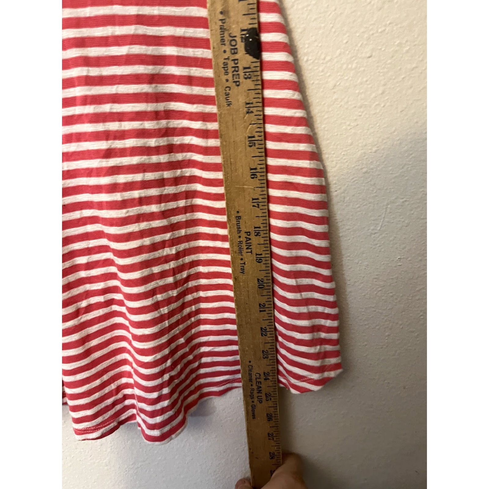 Old Navy Old Navy Tank Top Shirt Women M Red Striped Round Neck Cotton Slimming Size M / US 6-8 / IT 42-44 - 4 Thumbnail